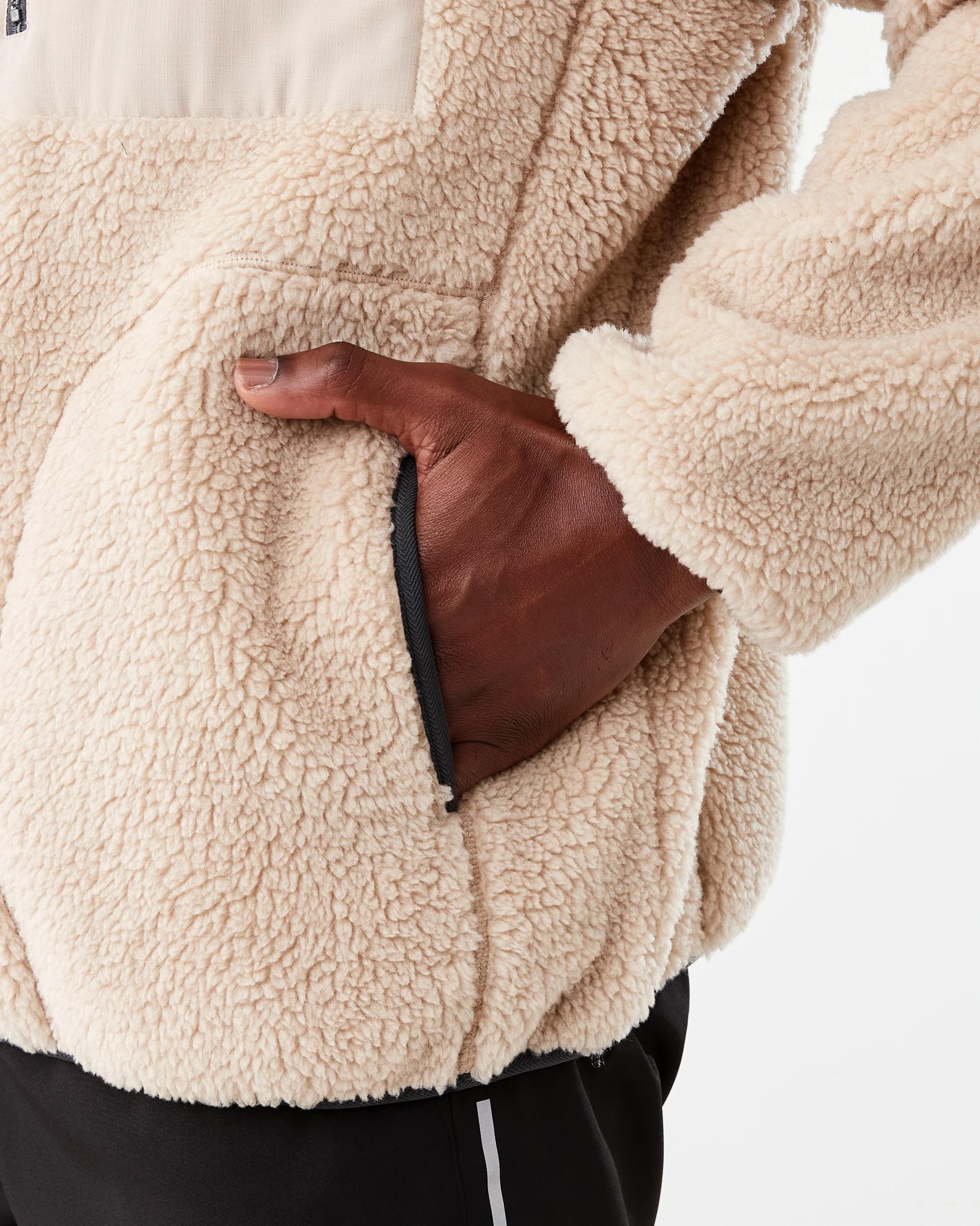 8 Active Mens Outdoor Oversized Sherpa Jacket Sil Beige, 8 of 8