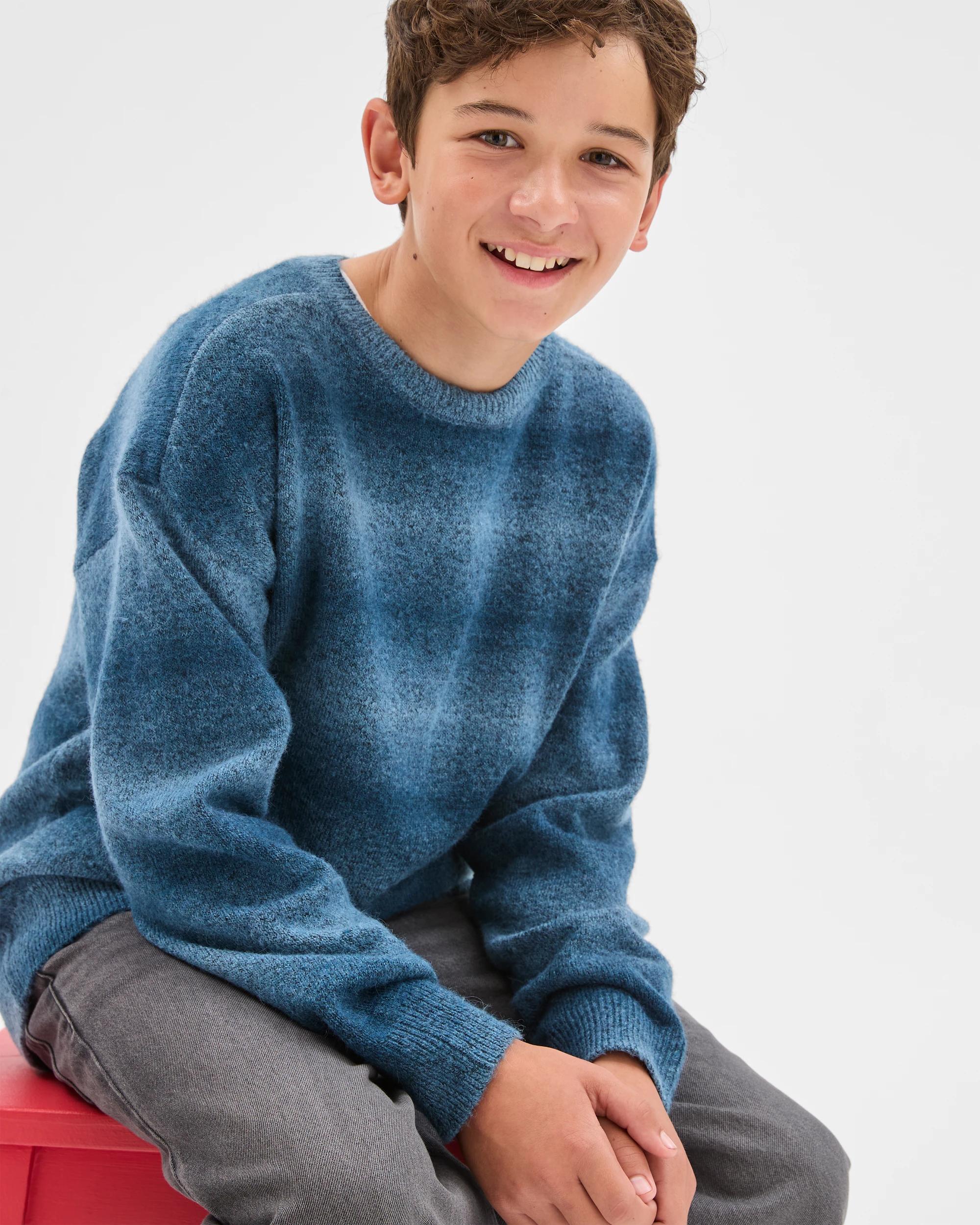 1 Target Kids Crew Neck Knit Jumper BLUE OMBRE, 1 of 6