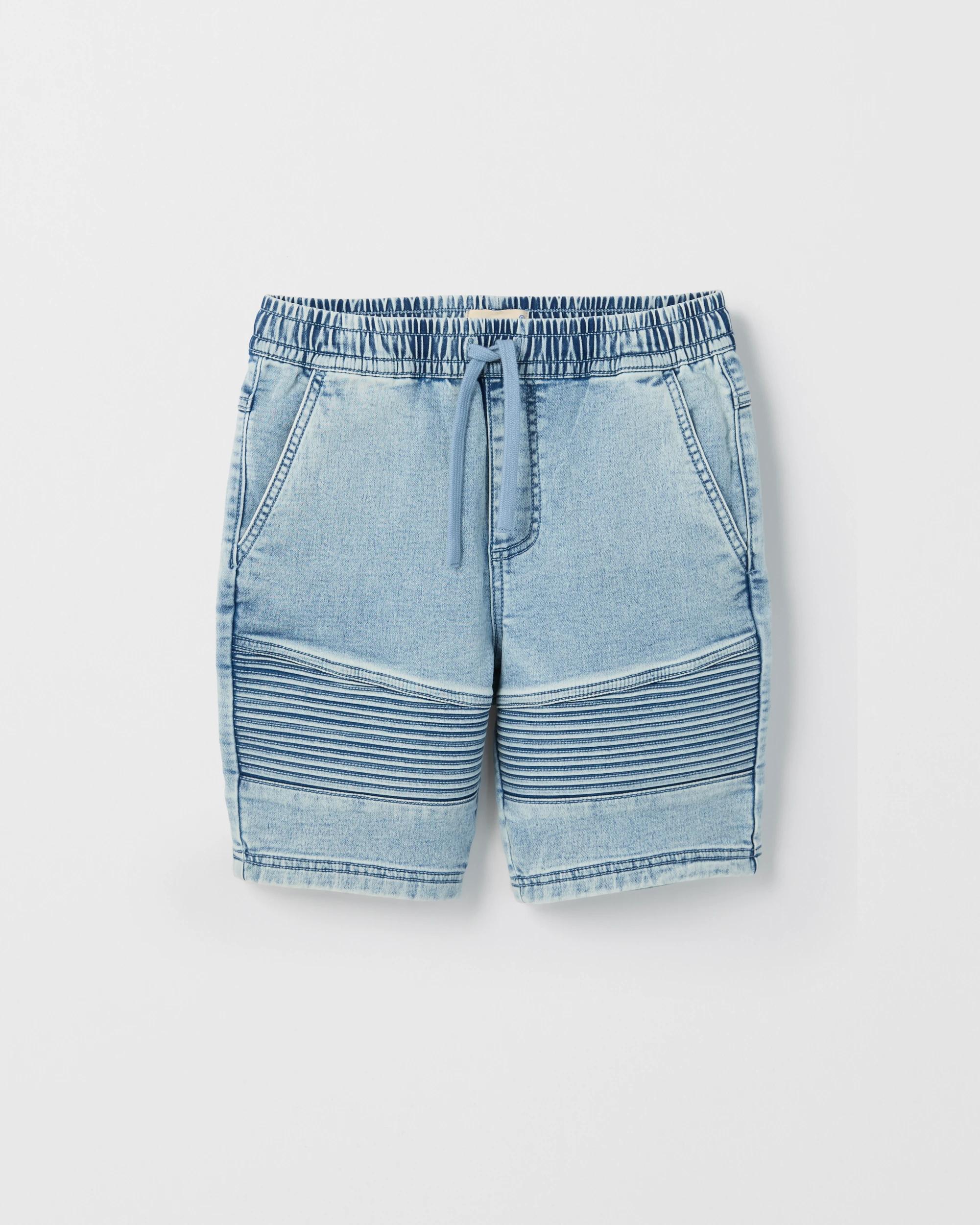 6 Target Kids Denim Biker Shorts LIGHT WASH, 6 of 7