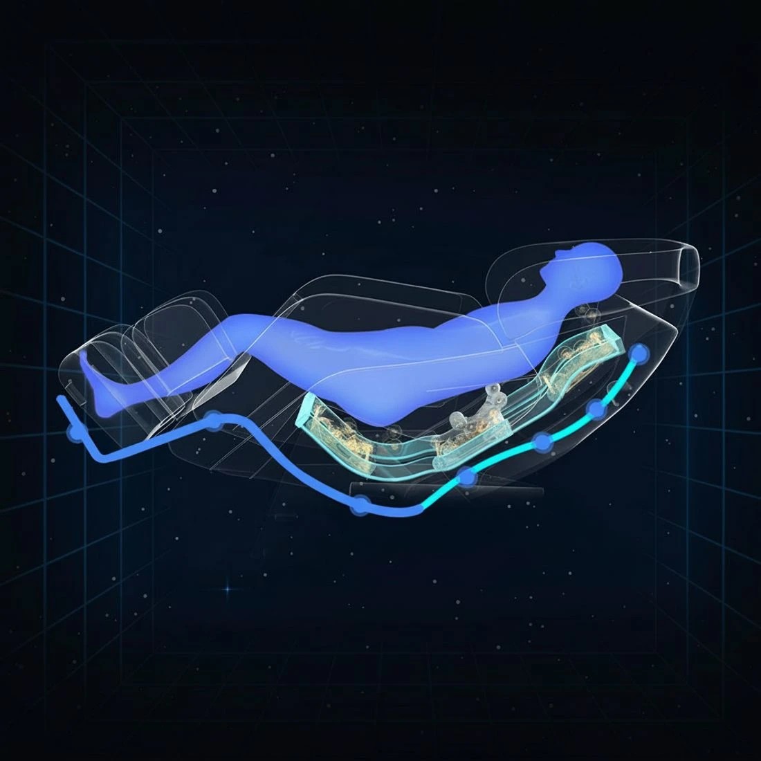 6 Livemor Massage Chair Electric Recliner Home Massager 3D Opal - Grey, 6 of 6