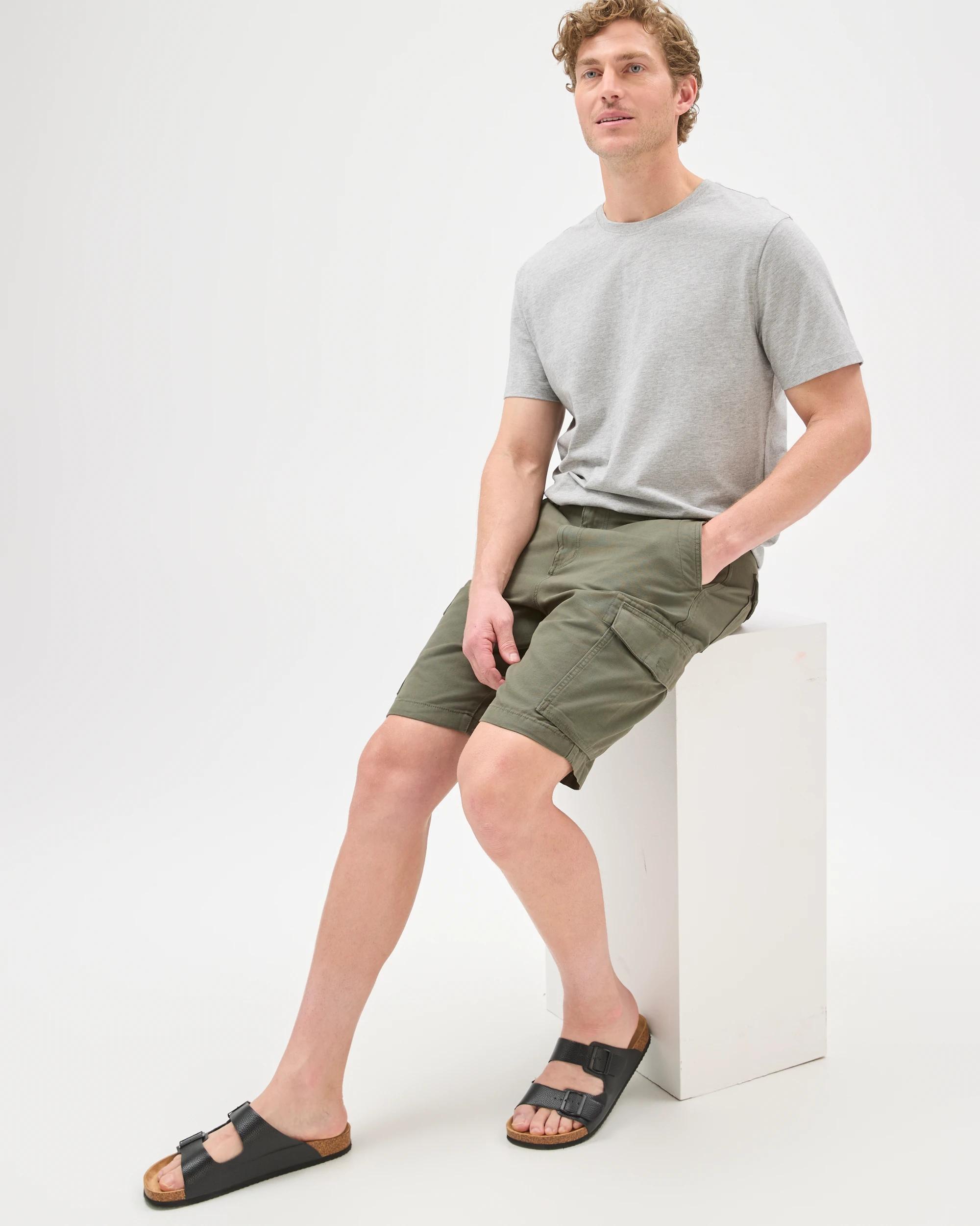 1 Target Man Australian Cotton Cargo Shorts KHAKI, 1 of 8