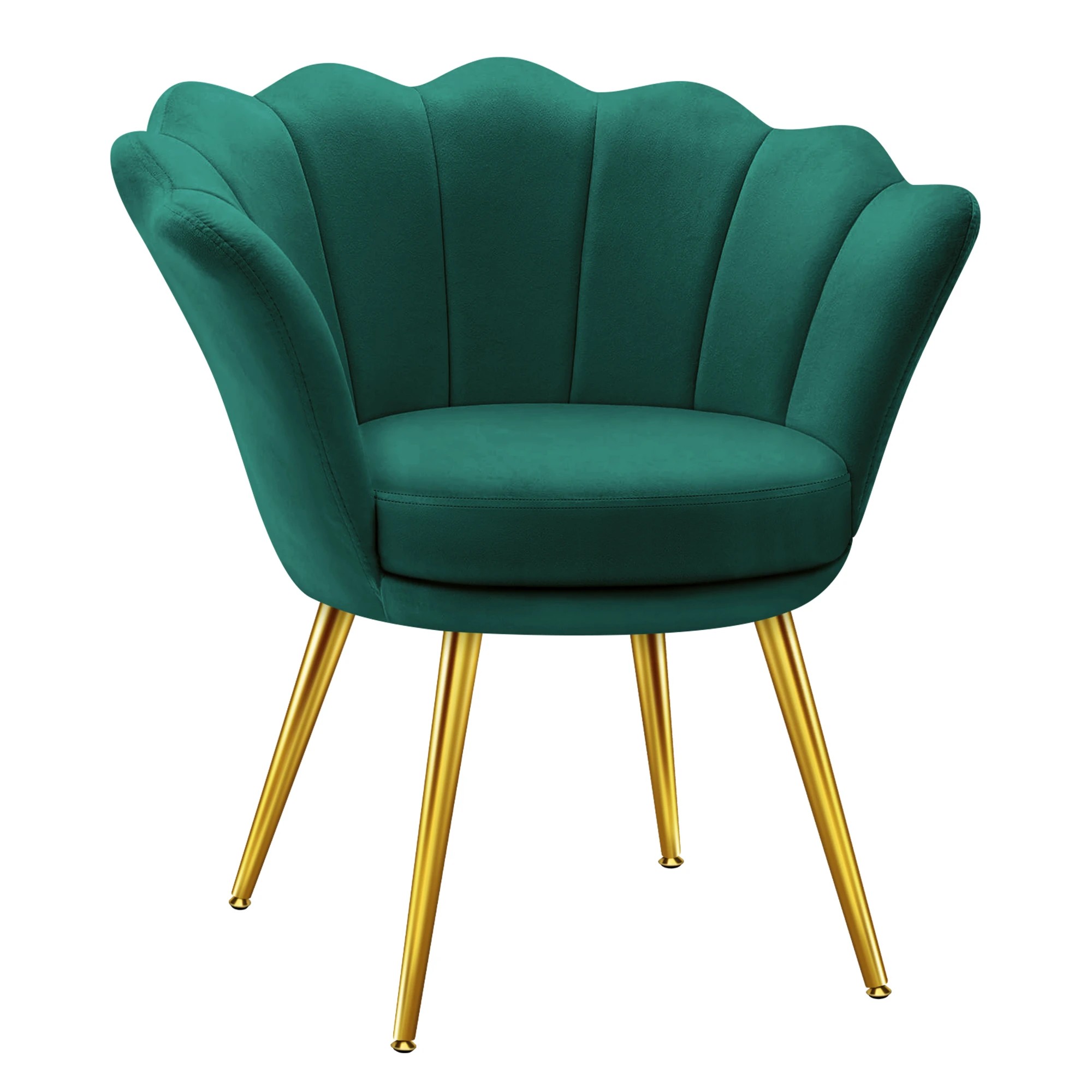 1 Alfordson Armchair Lounge Chair Upholstered Accent Chair Velvet Sofa Couch - Green, 1 of 9