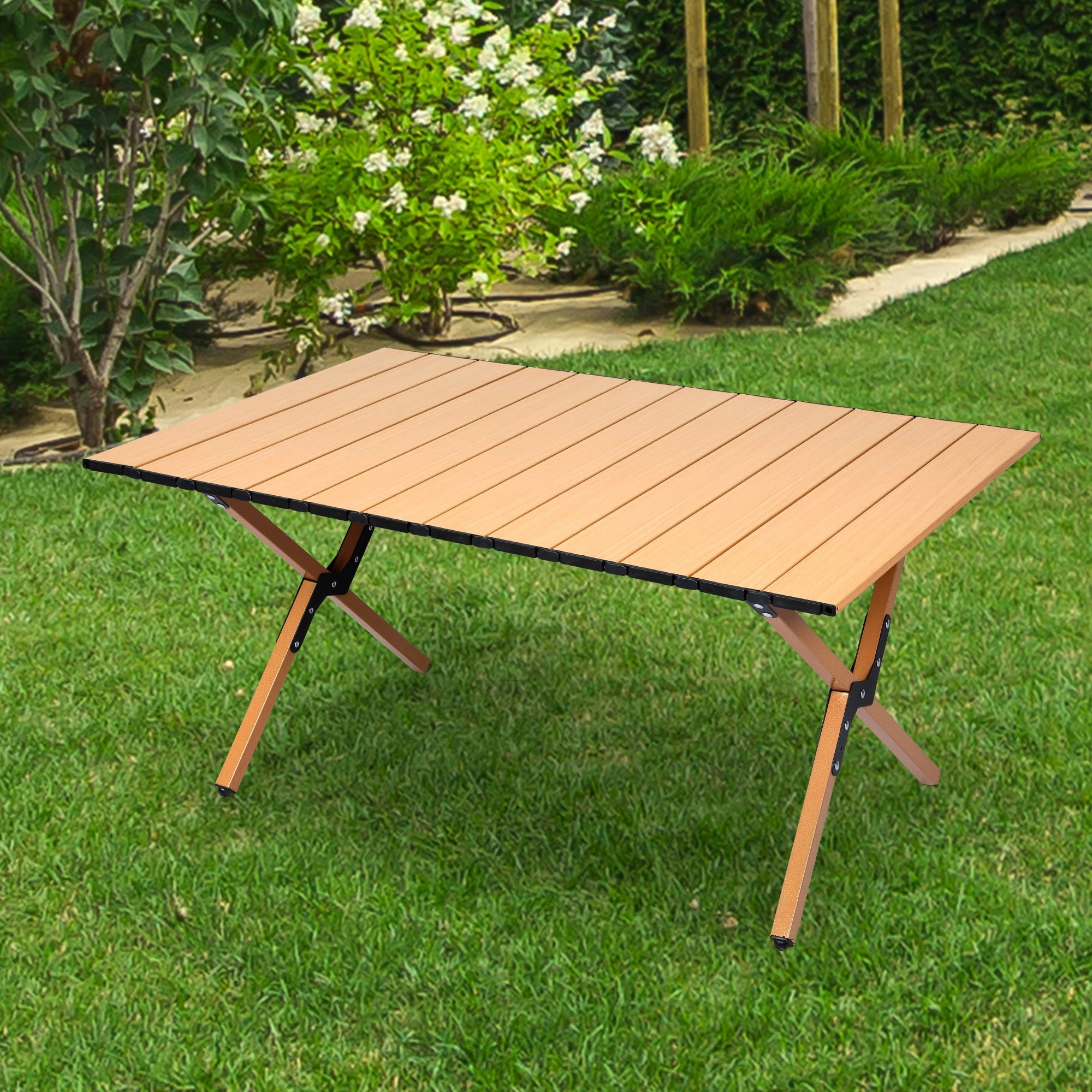 8 Levede Folding Camping Table Portable Picnic Outdoor Egg Roll Foldable BBQ Desk, 8 of 8