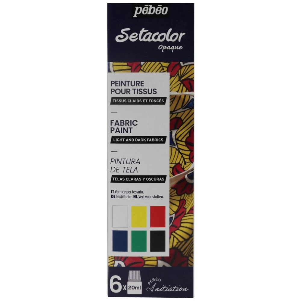 1 Pebeo Setacolor Fabric Matte Paint Assorted 6 Pack, 1 of 1