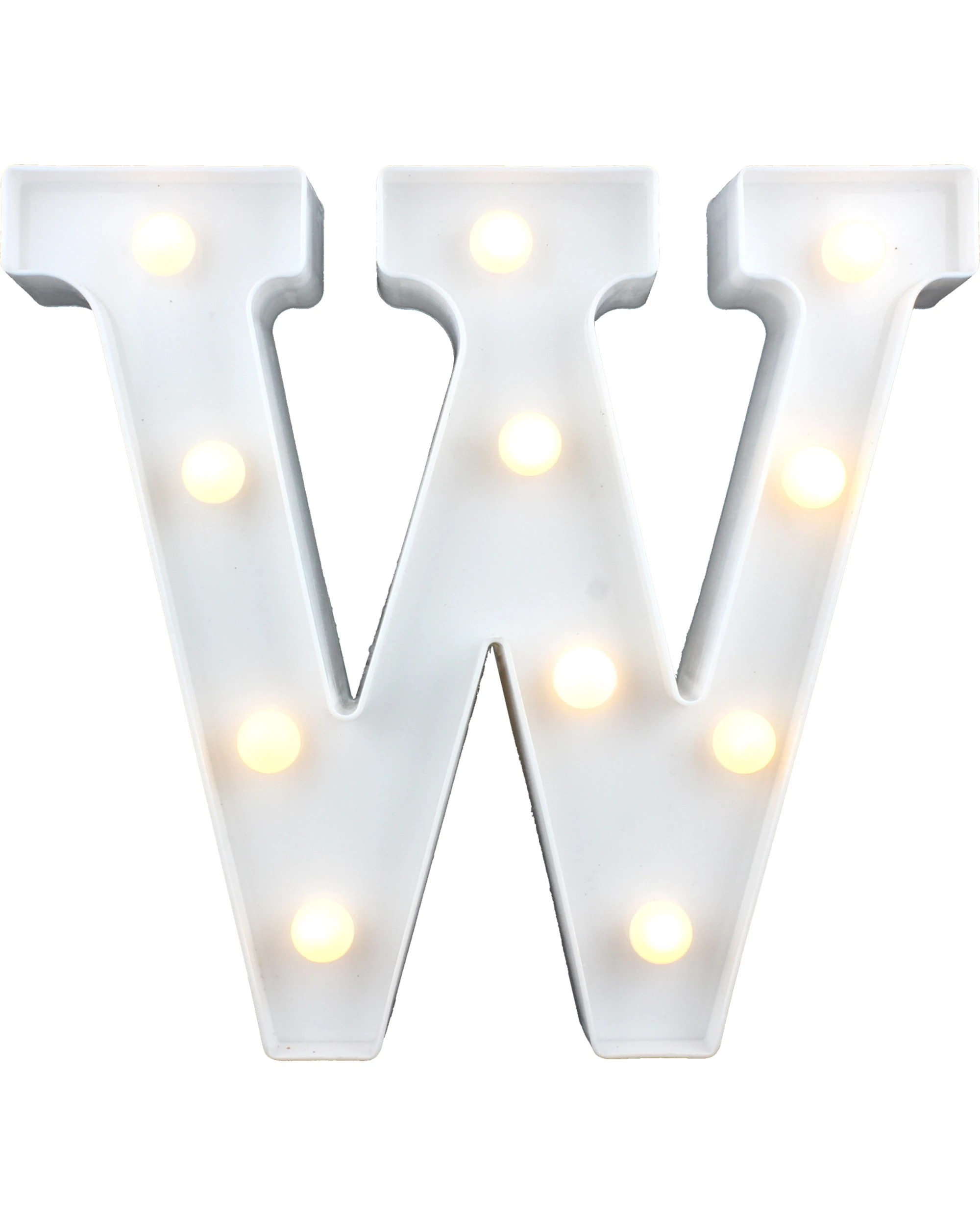1 Partyrama LED Light Up Letter W White, 1 of 3