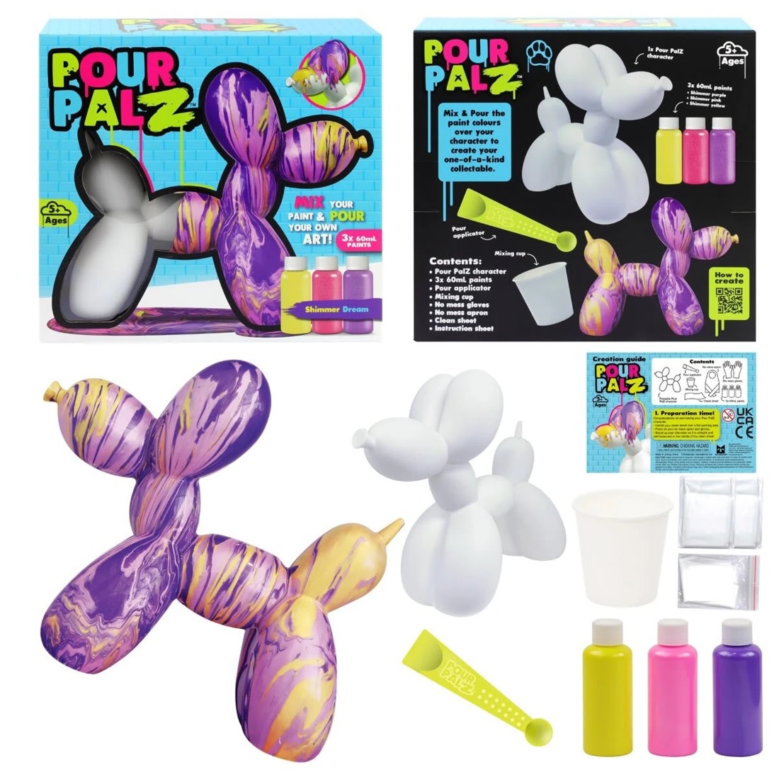 3 Pour Palz Balloon Dog - Assorted, 3 of 10
