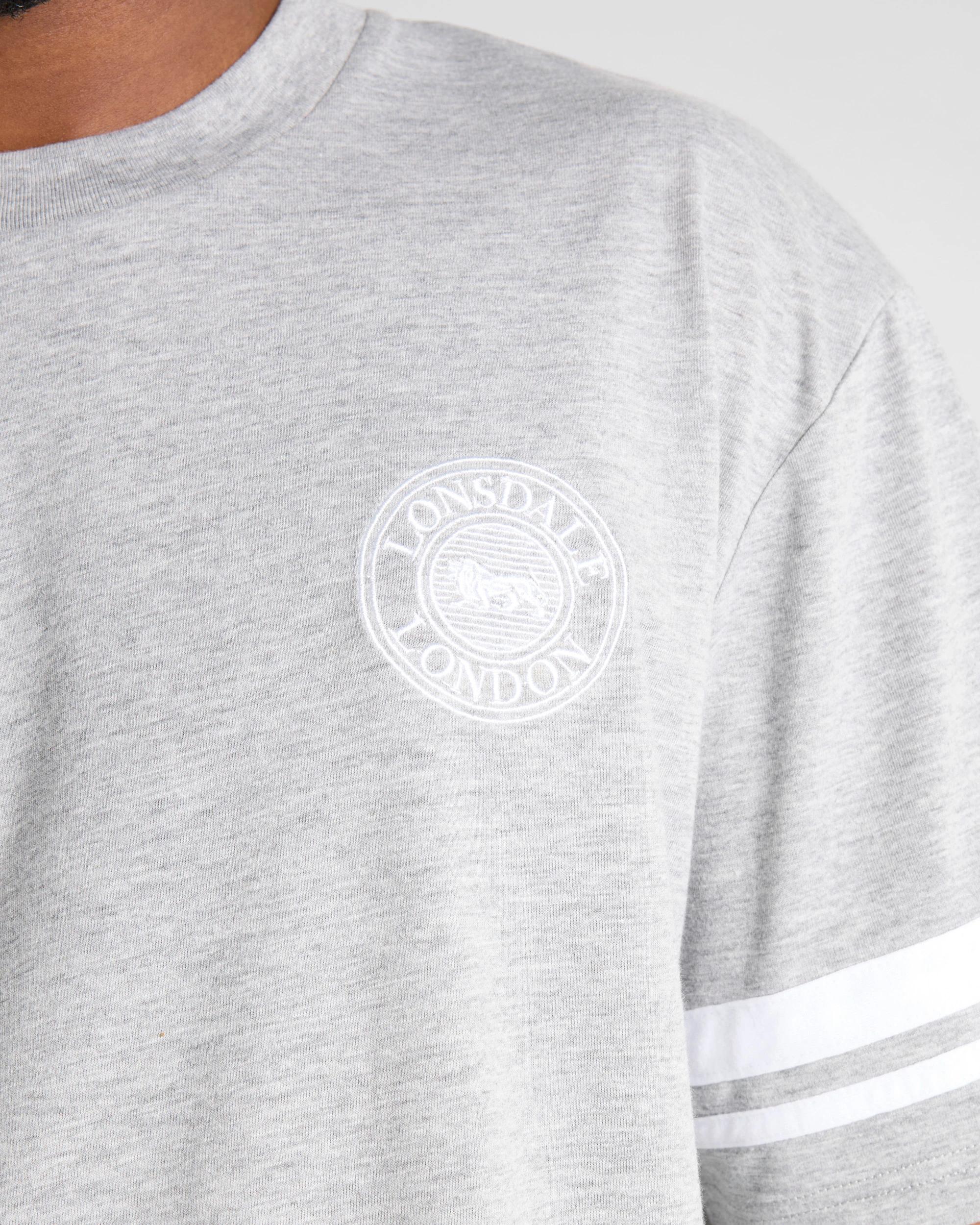 3 Varsity Short Sleeve T-shirt - Lonsdale London GREY, 3 of 5
