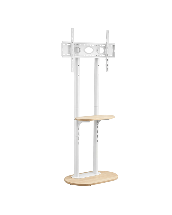 Artiss Mobile TV Floor Stand 40-75" Bracket Universal Adjustable Shelves Wheels - Multi