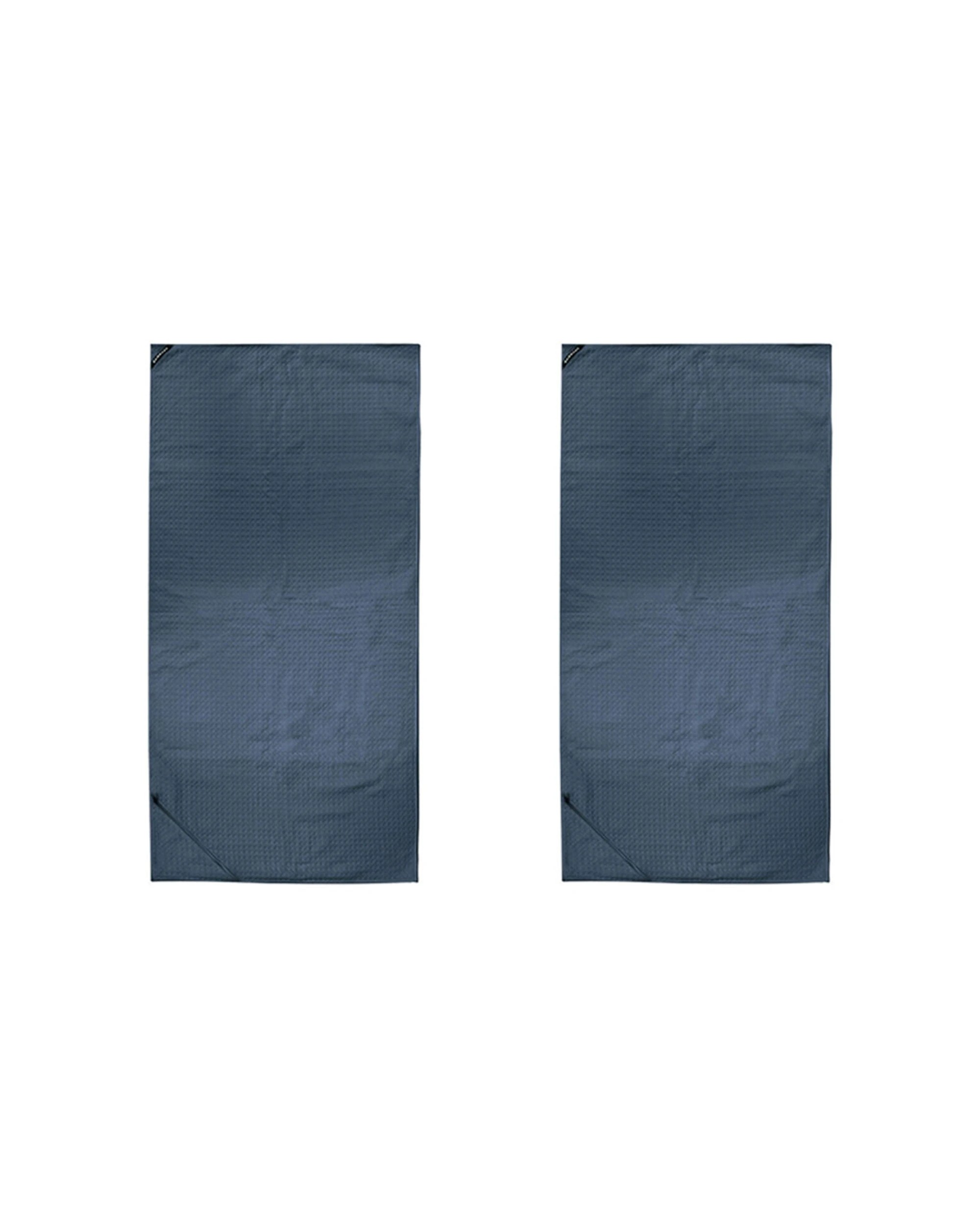 1 Bambury Matrix Large Microfibre Gym Towel 2 Pack 60 x 120cm Zipper Pocket - Blue, 1 of 2
