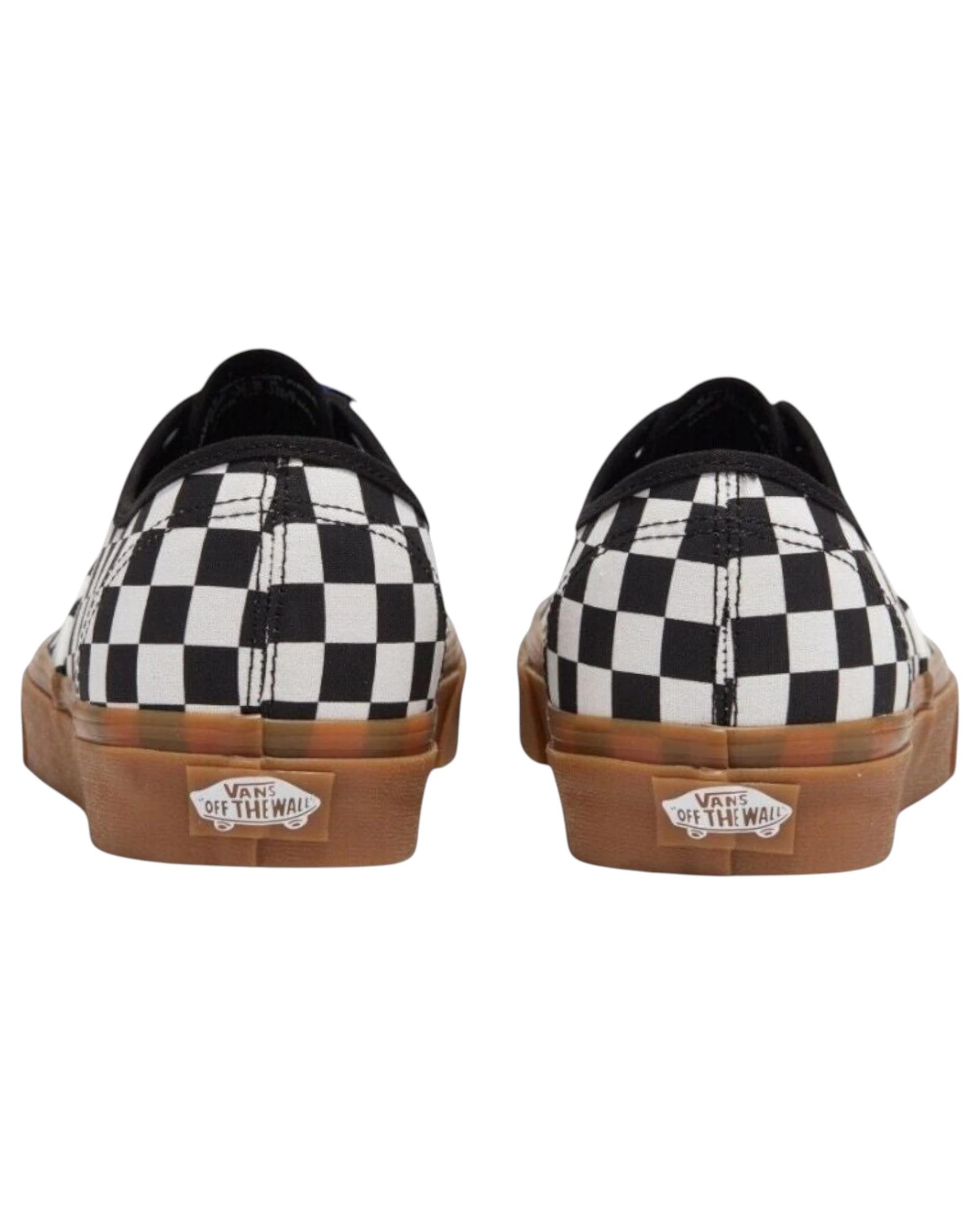 5 Vans Mens Authentic Checkerboard Black/ White Lace Up Shoes BLACK/WHITE, 5 of 6