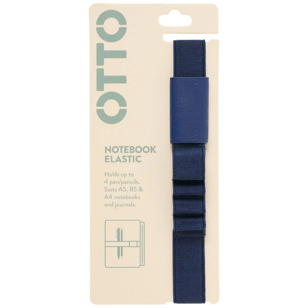 1 Otto 4 Loop Elastic Pen Holder Navy, 1 of 2