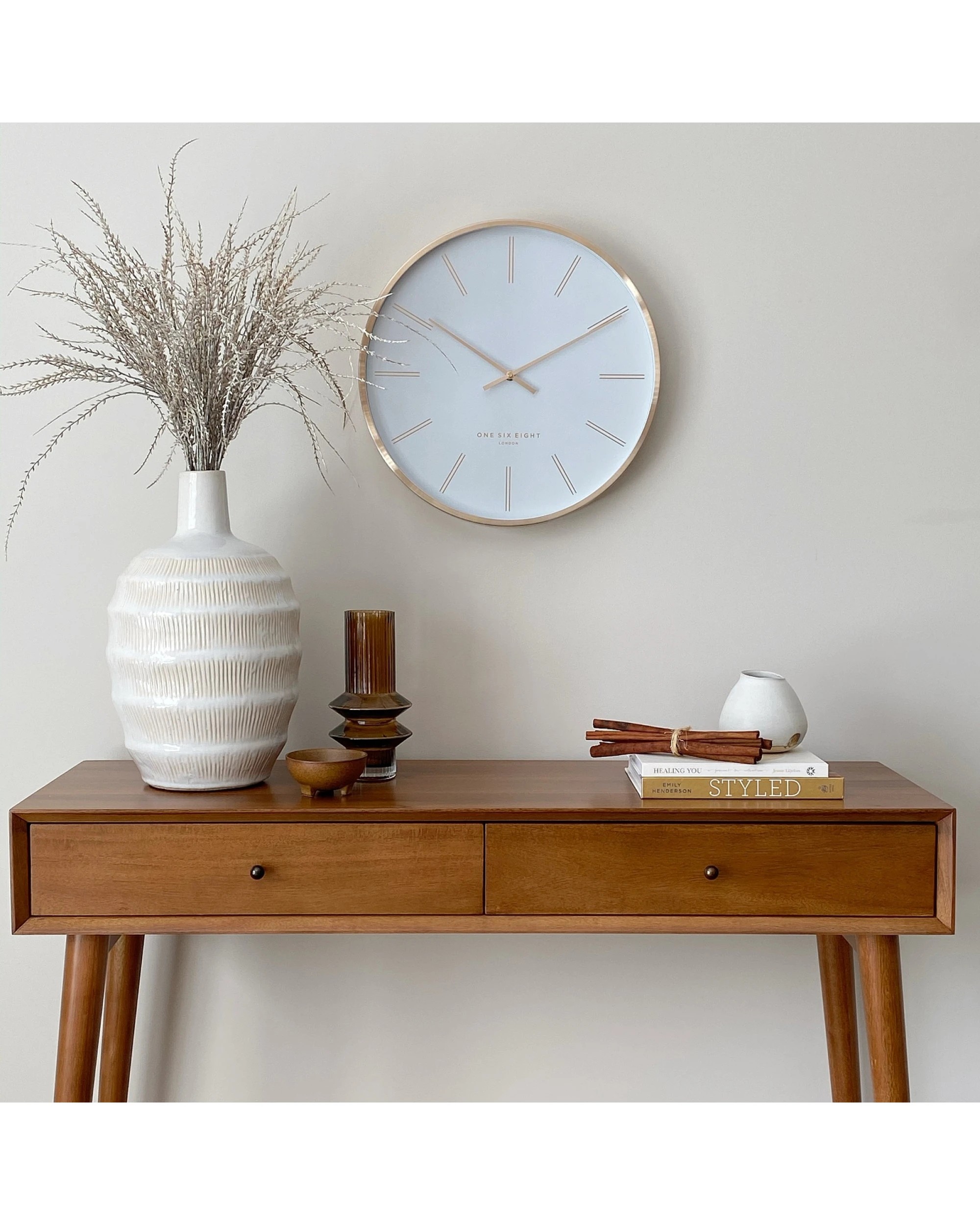 4 One Six Eight London Otto Silent Wall Clock - 40cm - White, 4 of 4