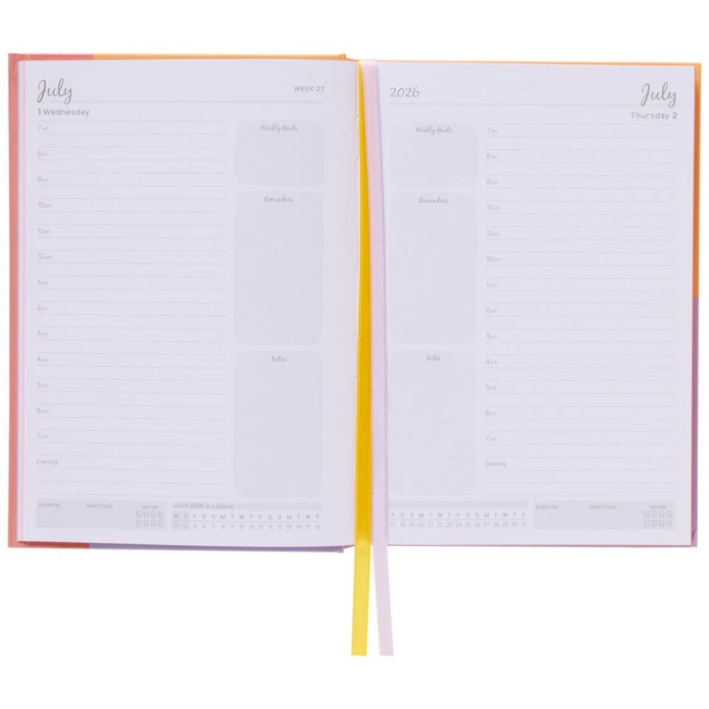 7 Otto A5 Day To Page Diary FY26/27 Coral, 7 of 7