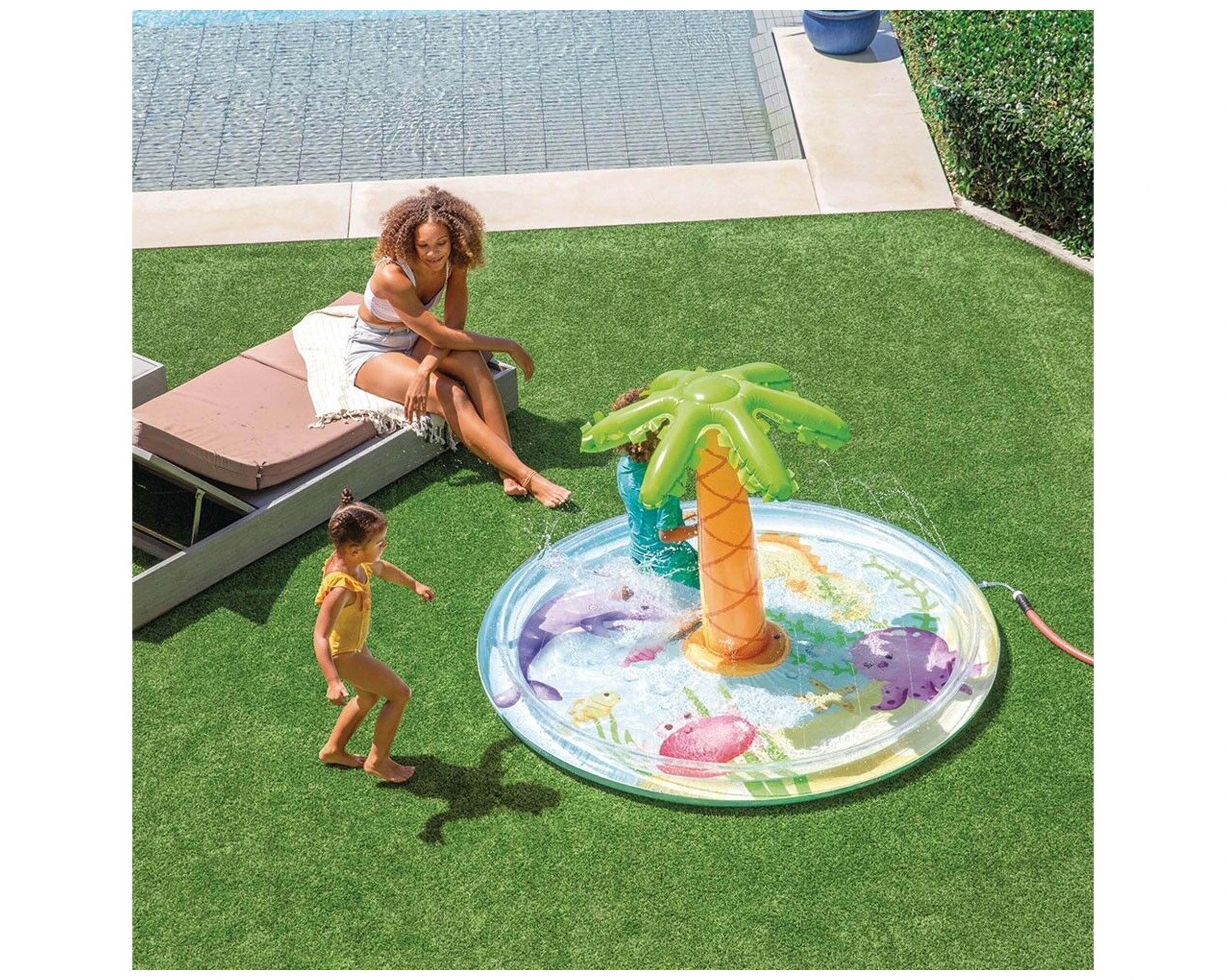 3 INTEX Palm Tree Inflatable Kids Childrens Spray Pool 2Y 68 Inch Repair Patch - Multi, 3 of 9