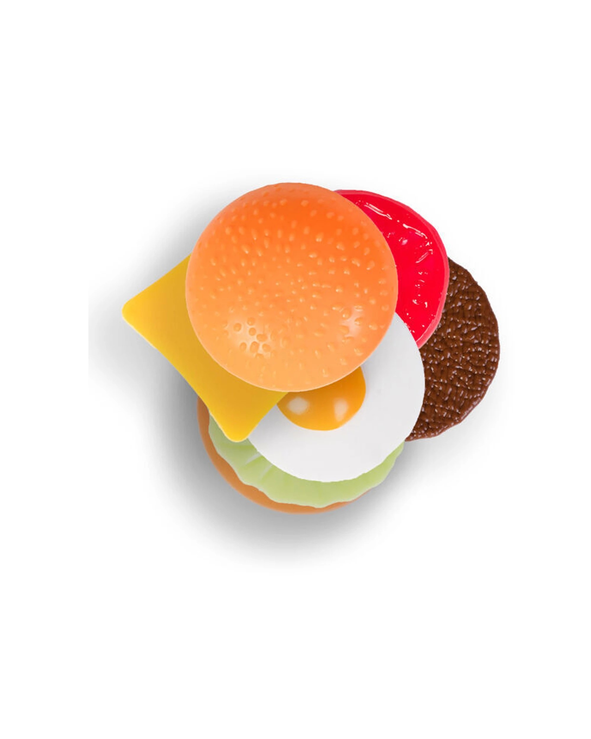 5 Smooshos 3x 7pc Build Your Own Burger Squishy Ball Childrens Toy 7x7x7.5cm - Multi, 5 of 5