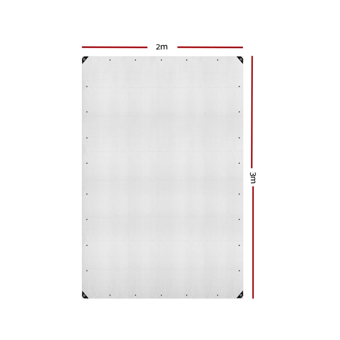 2 Instahut Tarp Tarpaulin 2x3m Canvas Camping Heavy Duty Sun Cover - Transparent, 2 of 2