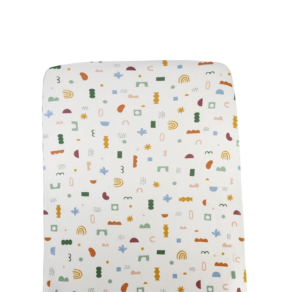 1 Living Textiles Geo Mod Cot Fitted Sheet – Assorted, 1 of 5