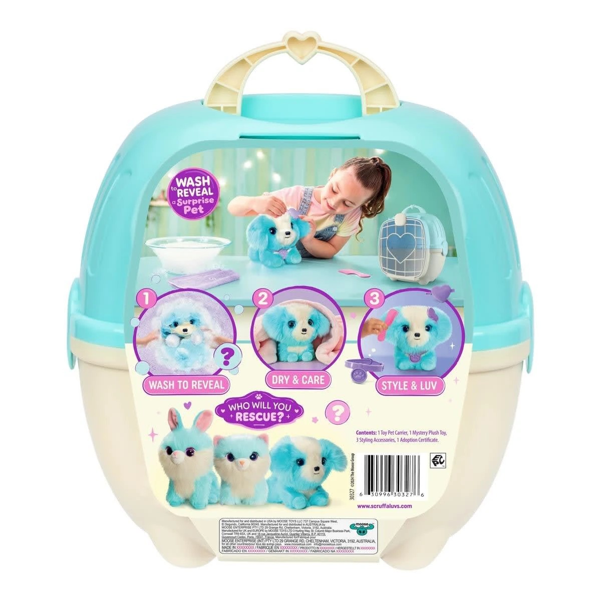 10 Scruff-A-Luvs Pet Scruff - Blue, Assorted, 10 of 10