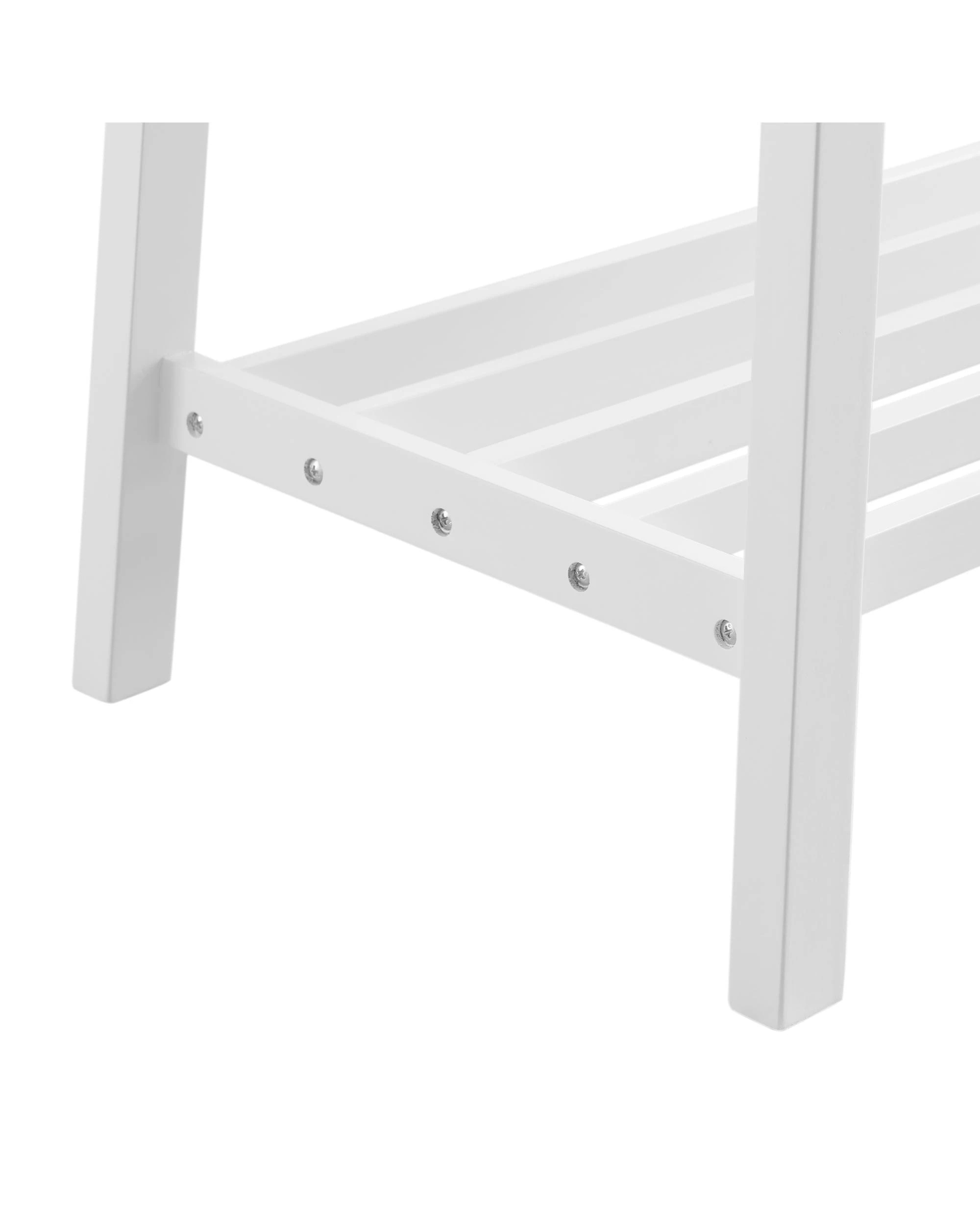8 Kodu Console Hallway Entryway Table with Shelf, Oak Look Top - White, 8 of 9
