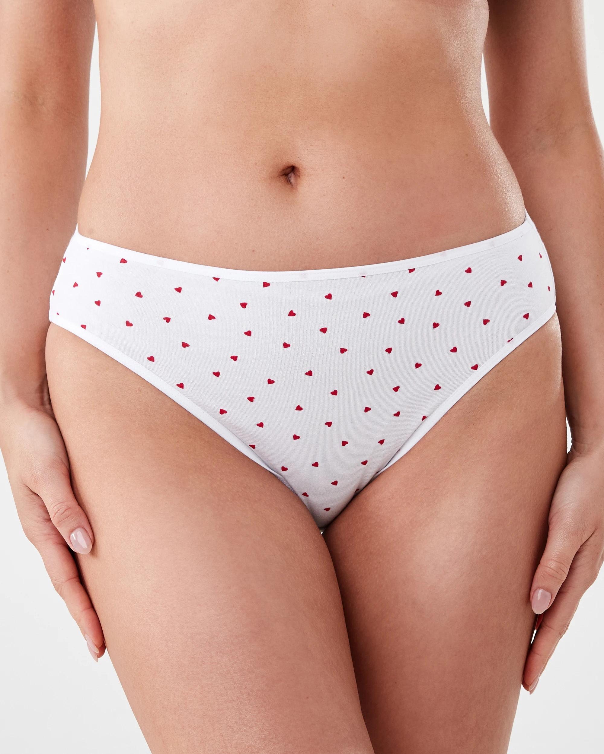 3 5 Pack Cotton Stretch Hi-Cut Briefs Mini Heart, 3 of 10