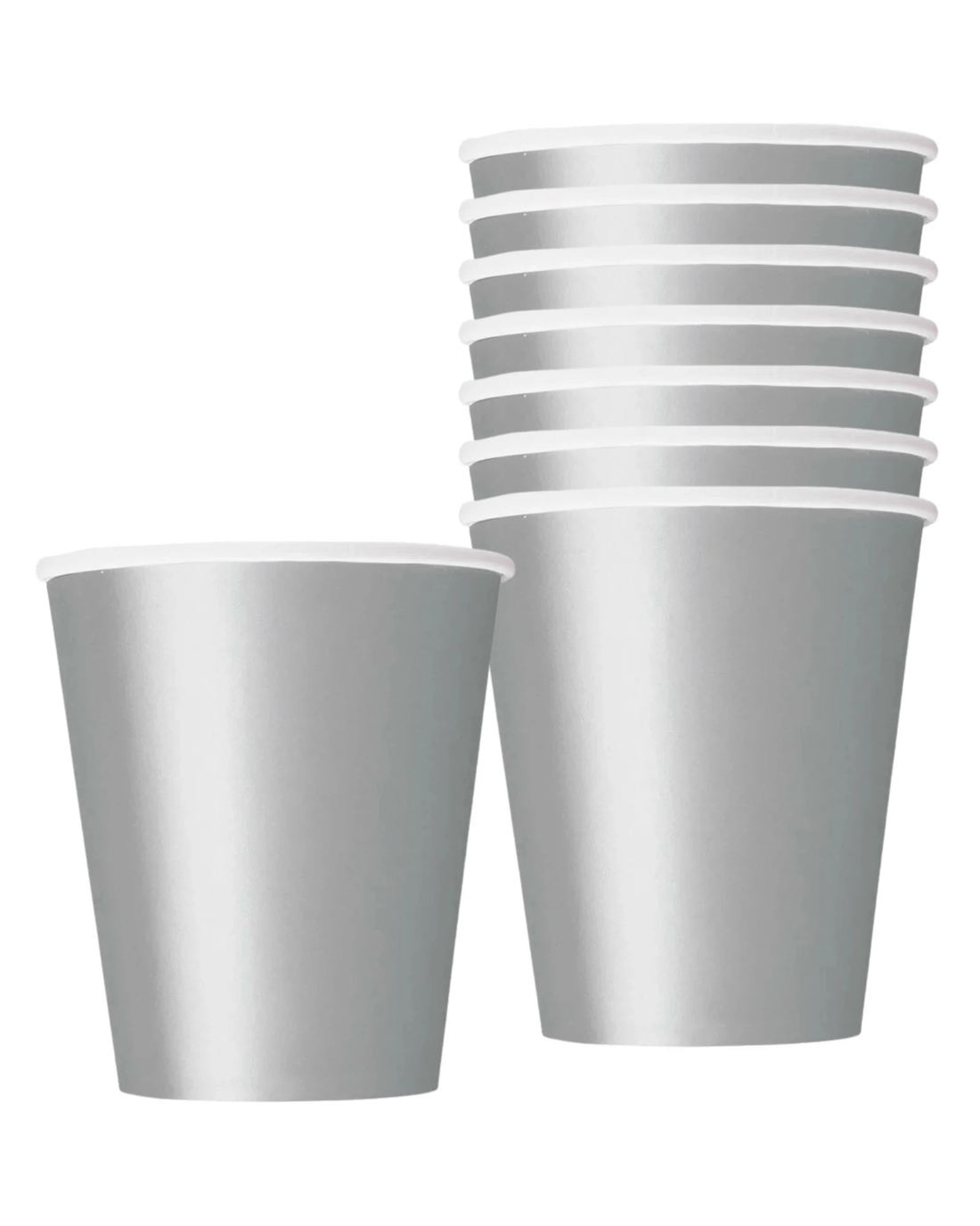 Unique Paper Cups Pack of 8 - Silver - Kmart