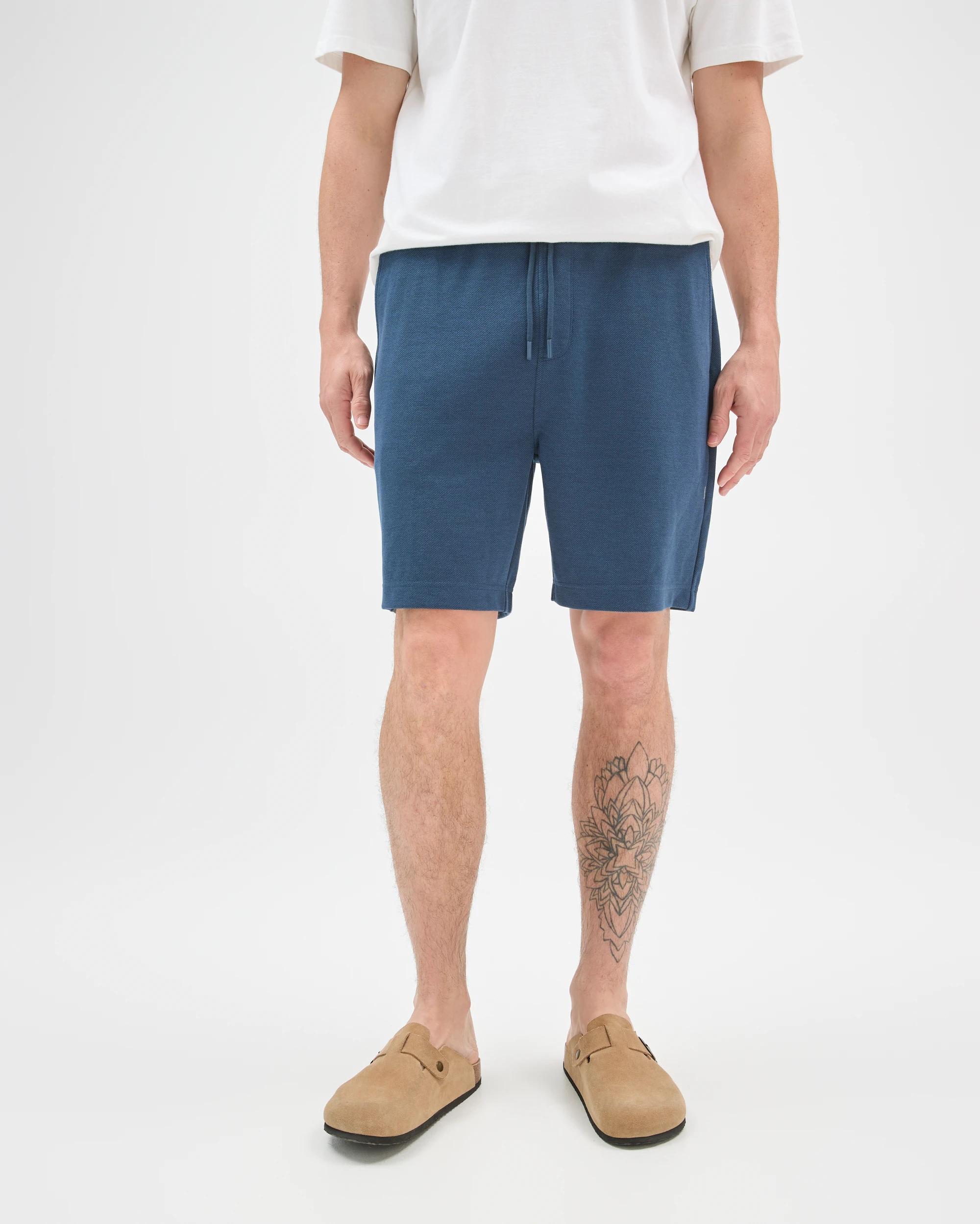 2 Target Man Textured Fleece Shorts DARK BLUE, 2 of 6