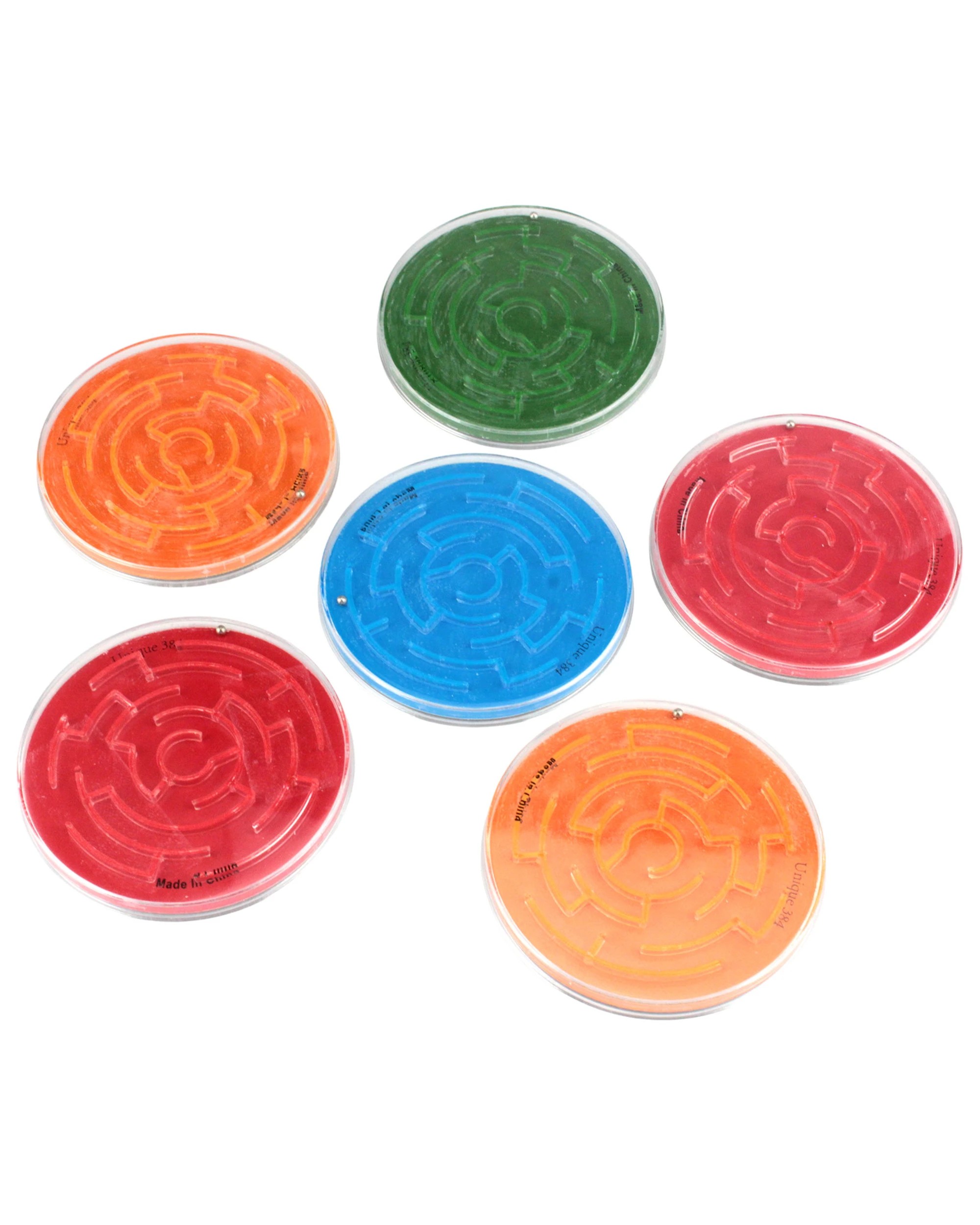 1 Unique Assorted Coloured Maze Puzzles Pack of 6 - Assorted, 1 of 2