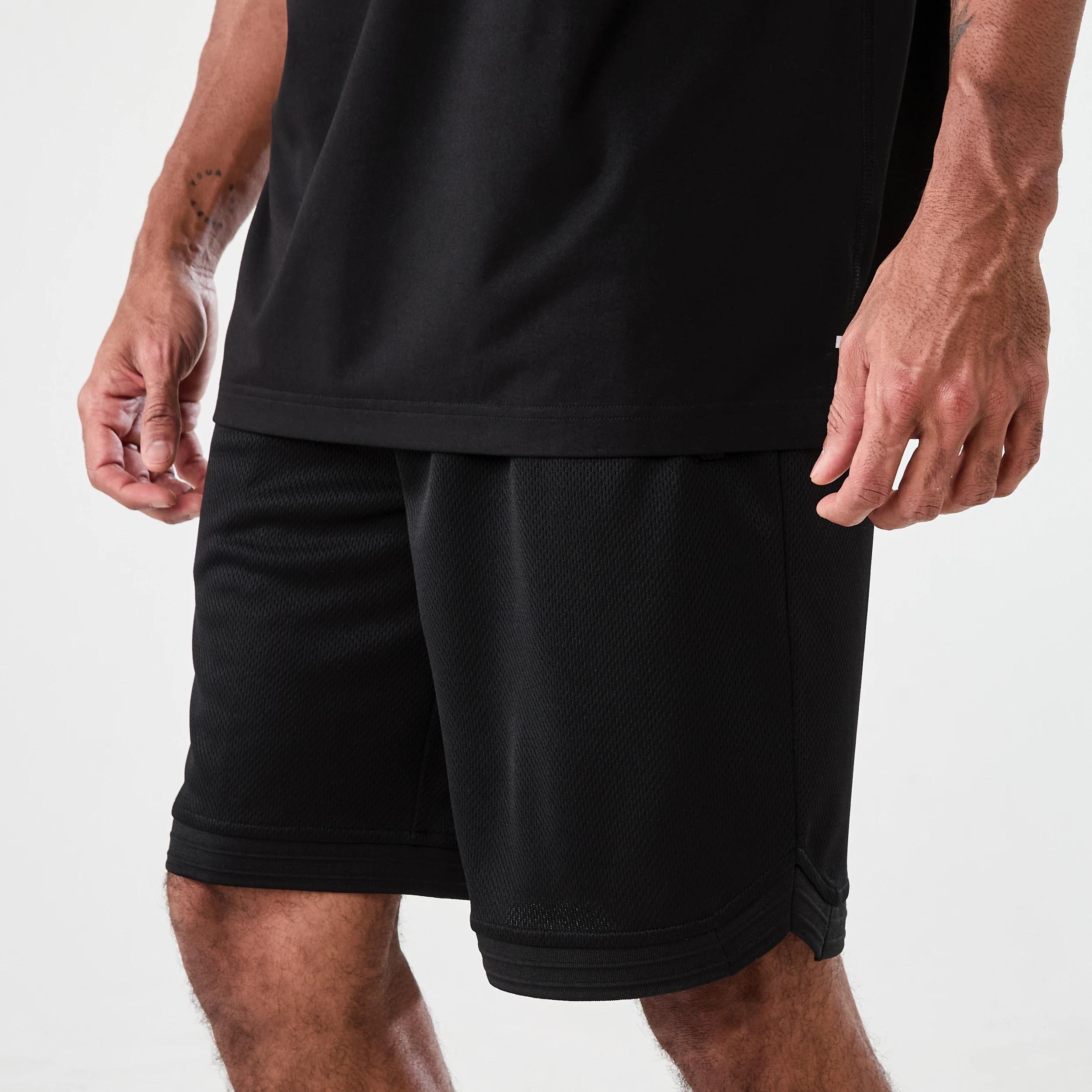 2 Active Mens Relaxed Basketball Shorts BLACK, 2 of 6