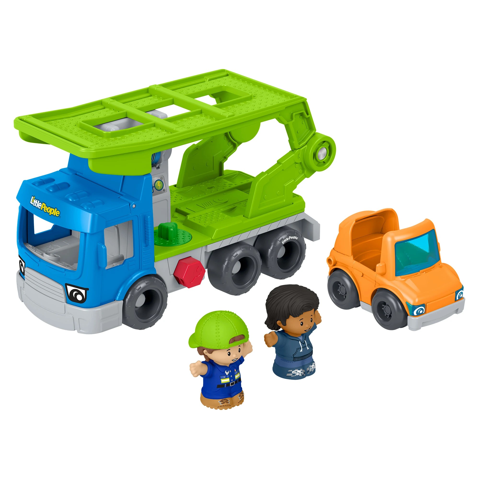 2 Fisher-Price Little People Load & Roll Hauler Car Carrier Toddler Playset, 2 of 6