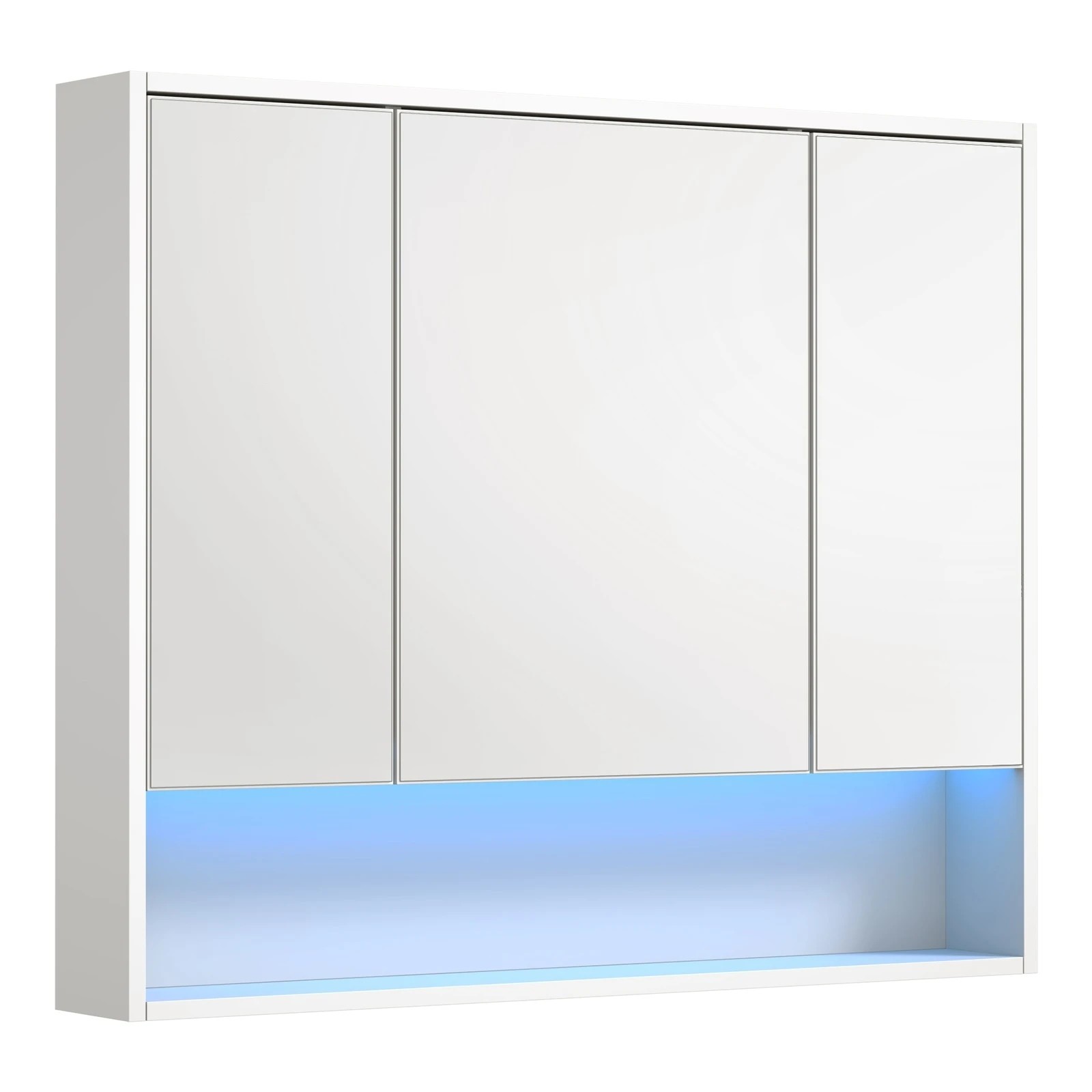 5 Welba Bathroom Mirror Cabinet Storage 900x750mm - White, 5 of 6