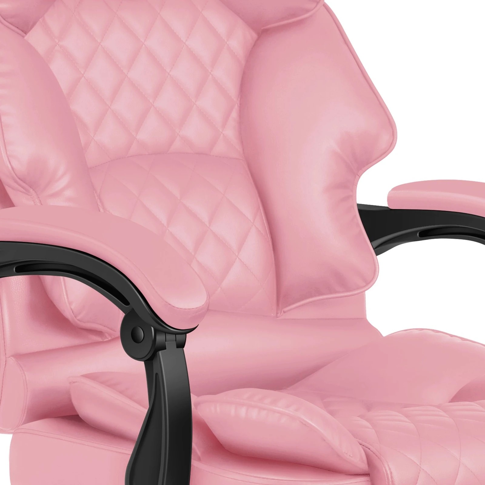 6 Alfordson Office Chair Gaming Executive Seat Computer Racer PU Leather Recliner - Pink, 6 of 10