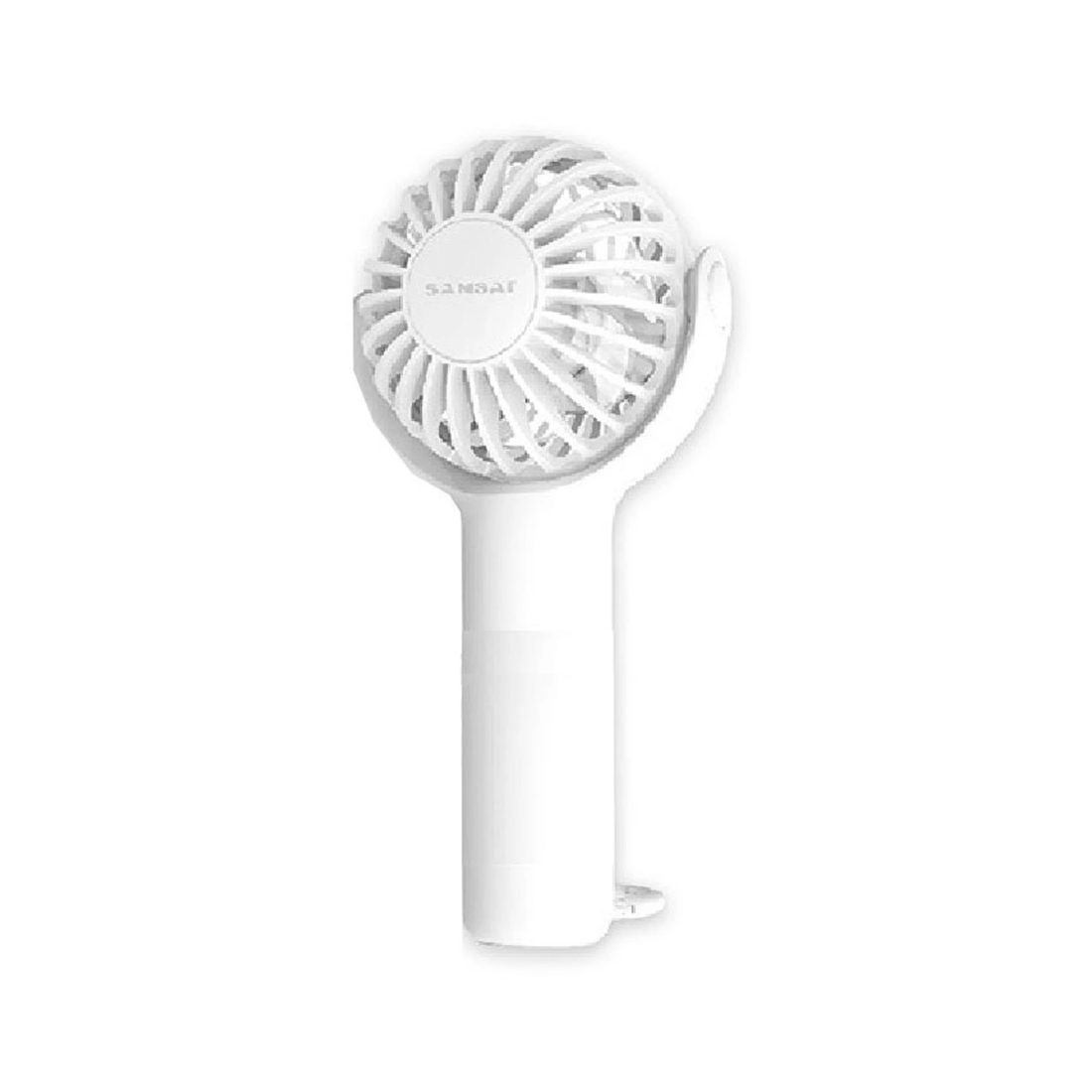 3 Sansai 2PK Sansai 3W Mini USB Portable Rechargeable Fan 8x15cm Travel Buckle - White, 3 of 3