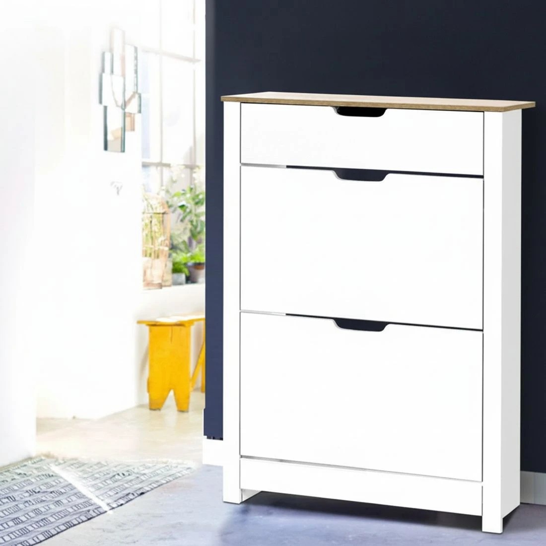 8 Artiss Shoe Rack Cabinet 16 Pairs Ana - White, 8 of 8