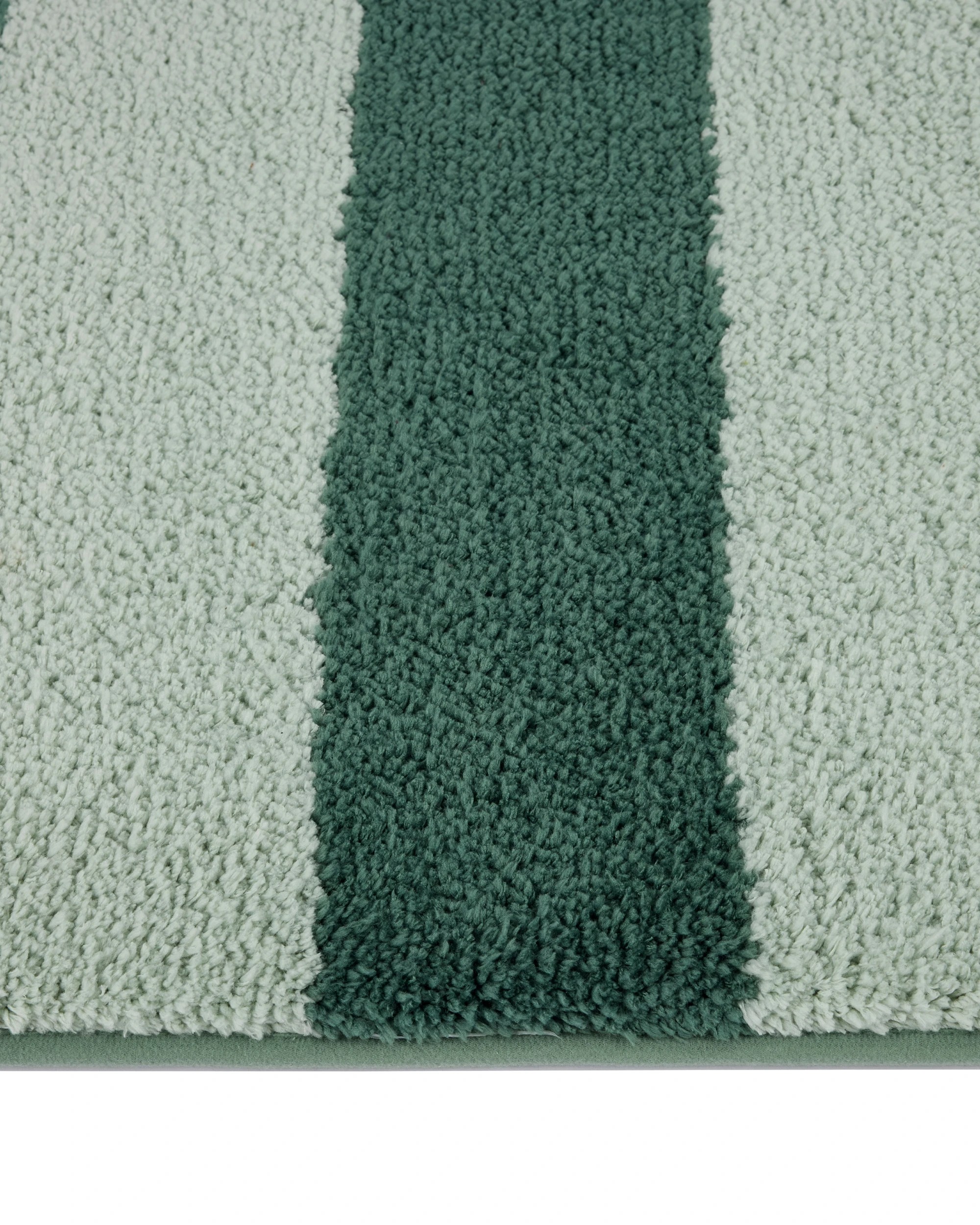 3 Memory Foam Bath Mat - Green Stripe, 3 of 5