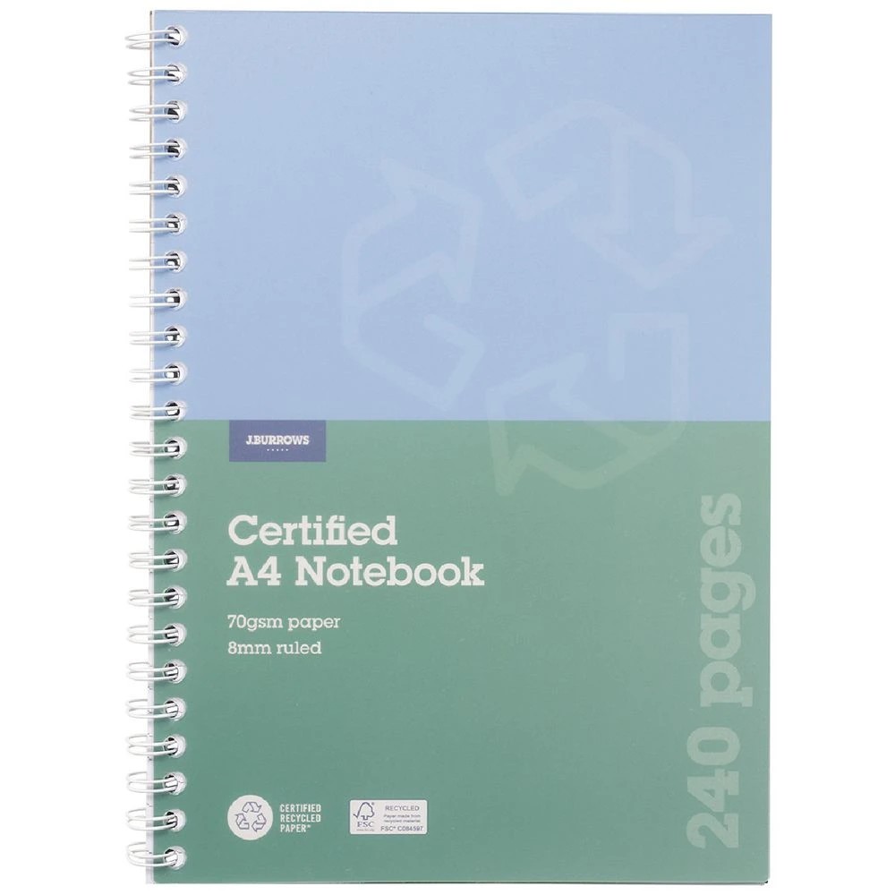 1 J.Burrows A4 PP Notebook Clear 240 Page, 1 of 3