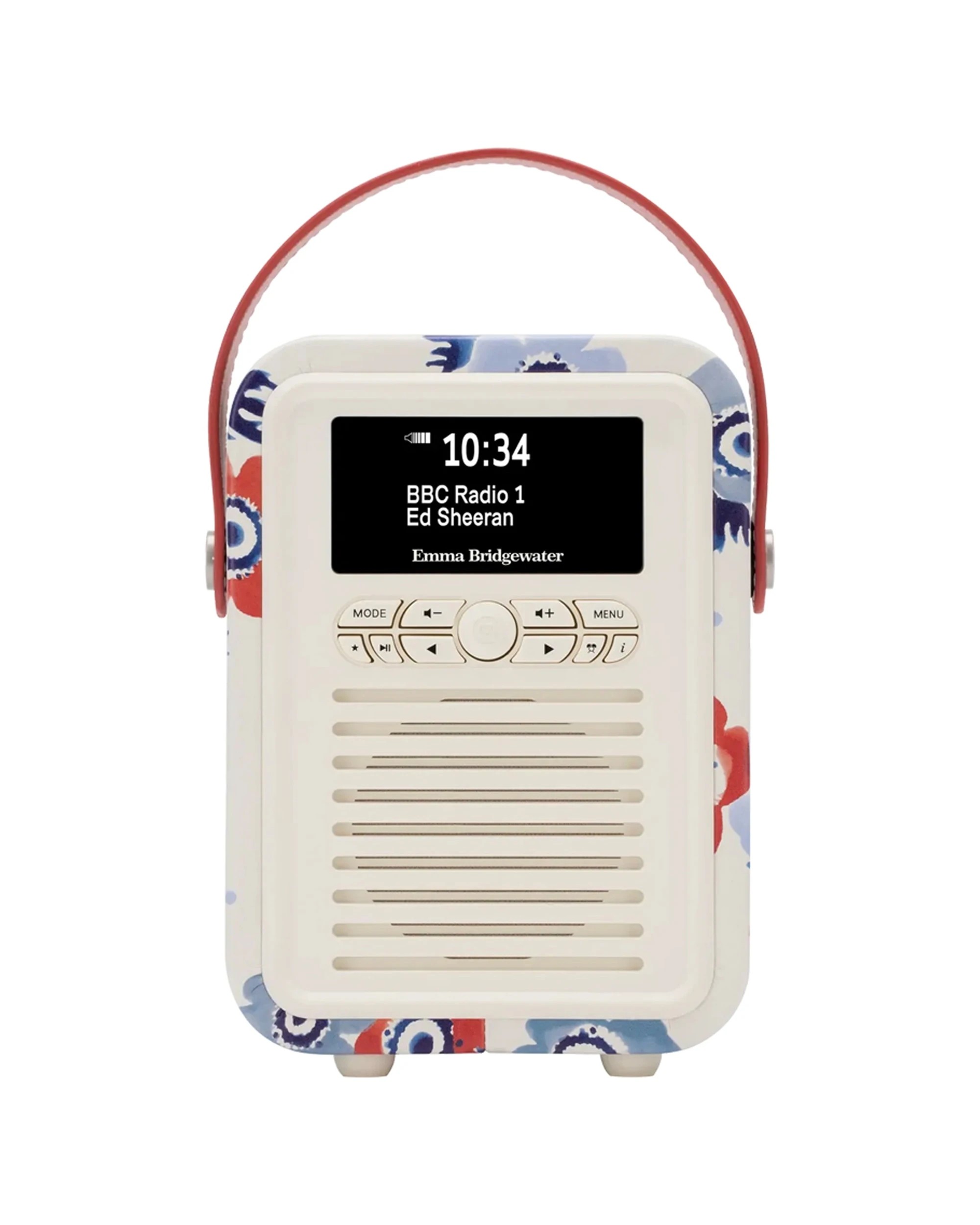 2 VQ Retro Mini Dab Radio Emma Bridgewater Anemone Bluetooth Alarm 60 Presets - White, 2 of 9