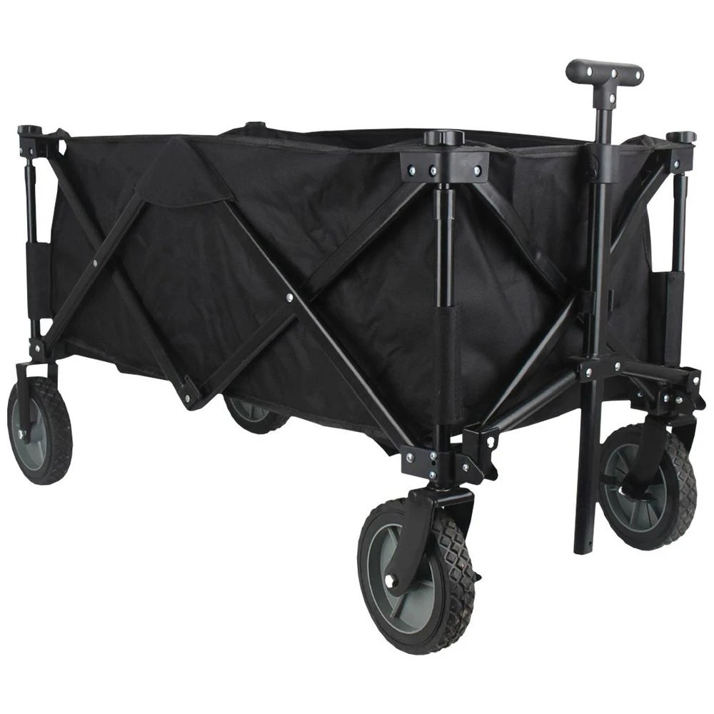 1 Rhino Folding Utility Cart Black Office Storage and Safety Accessories Steps and ladders Cleaning Carts, 1 of 6