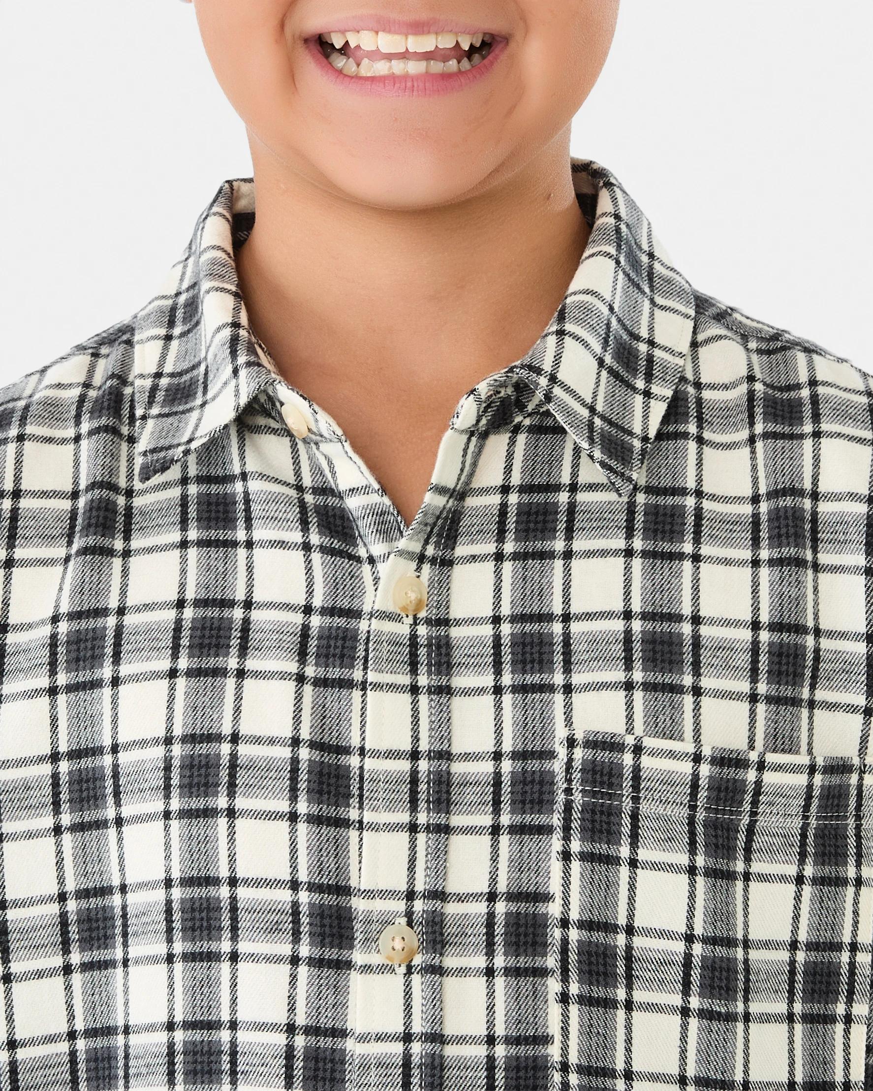 5 Brushed Check Shirt Blk Wht Ck, 5 of 8
