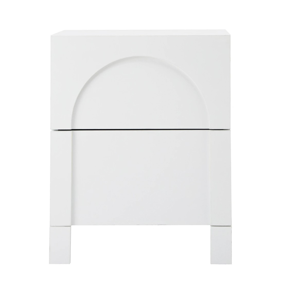 7 Oikiture Bedside Table 2 Drawers Side Table Storage Cabinet Nightstand
 - White, 7 of 10