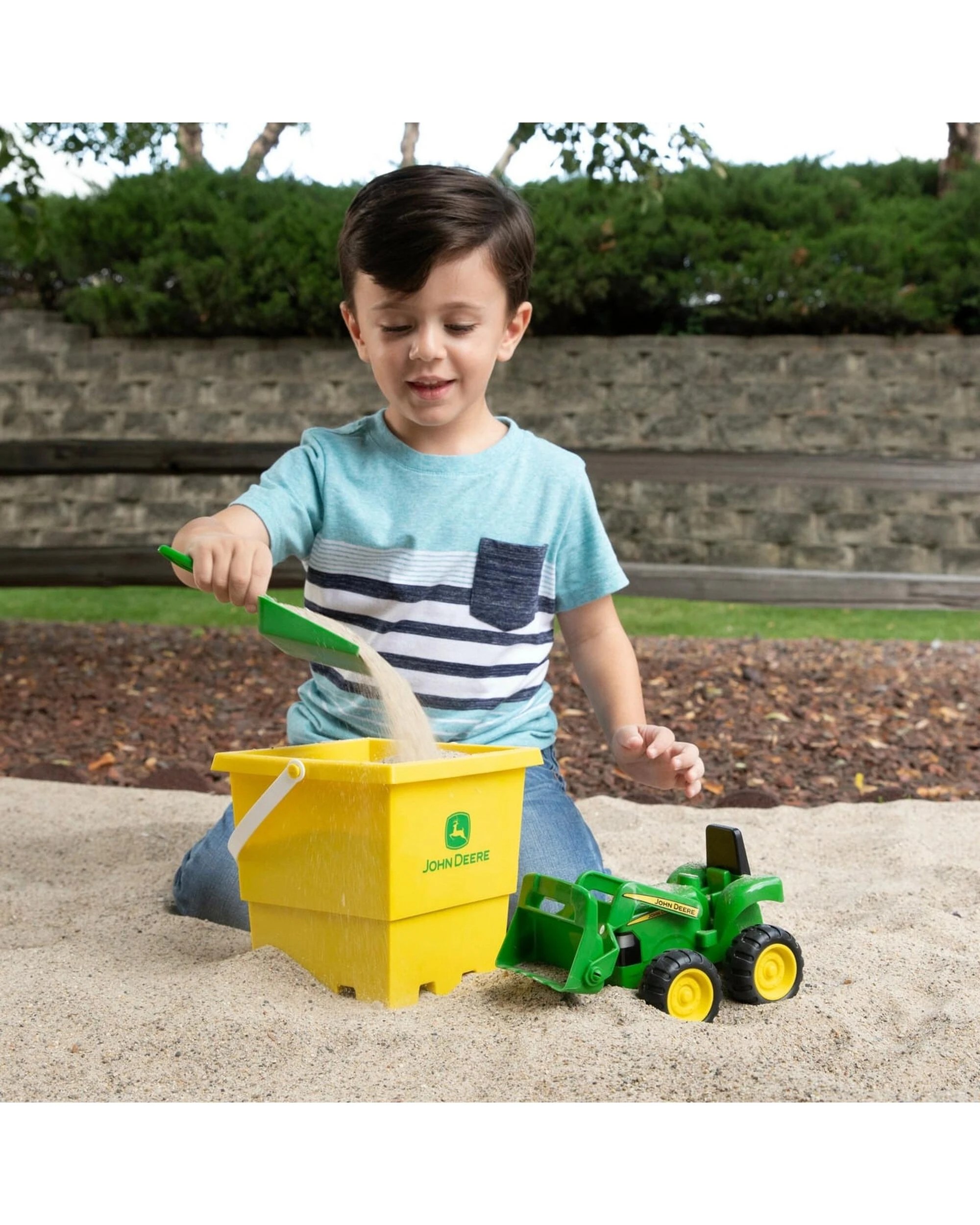 5 John Deere Kids Sandbox Toy Set with Tractor, Bucket, and Shovel, 5 of 5