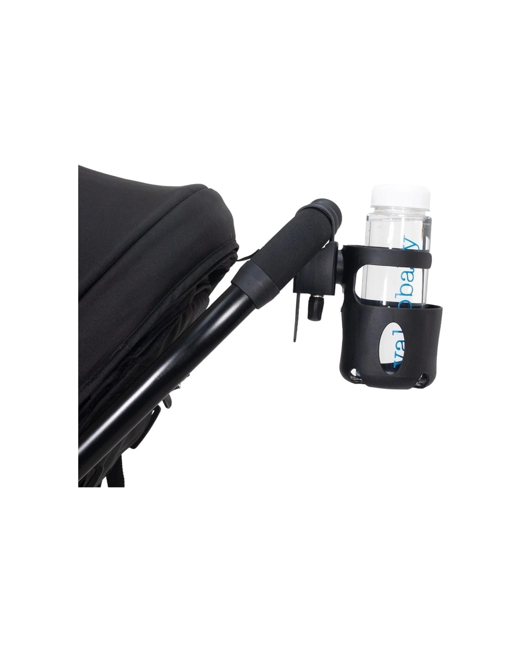 5 ValcoBaby Pram Stroller Cup And Bottle Holder Universal Fit Large Cups - Black, 5 of 5