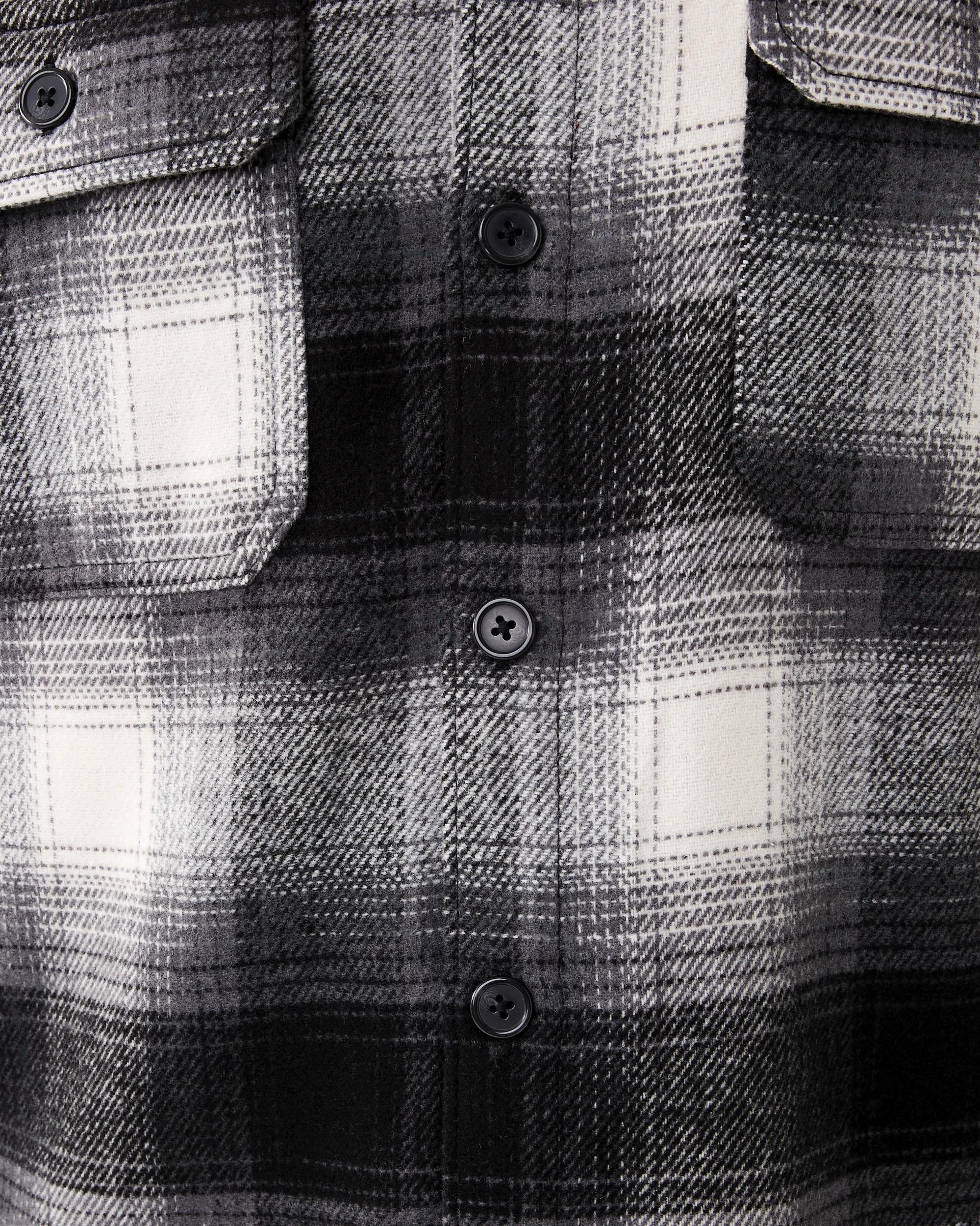 8 Long Sleeve Check Overshirt Blk Check, 8 of 9