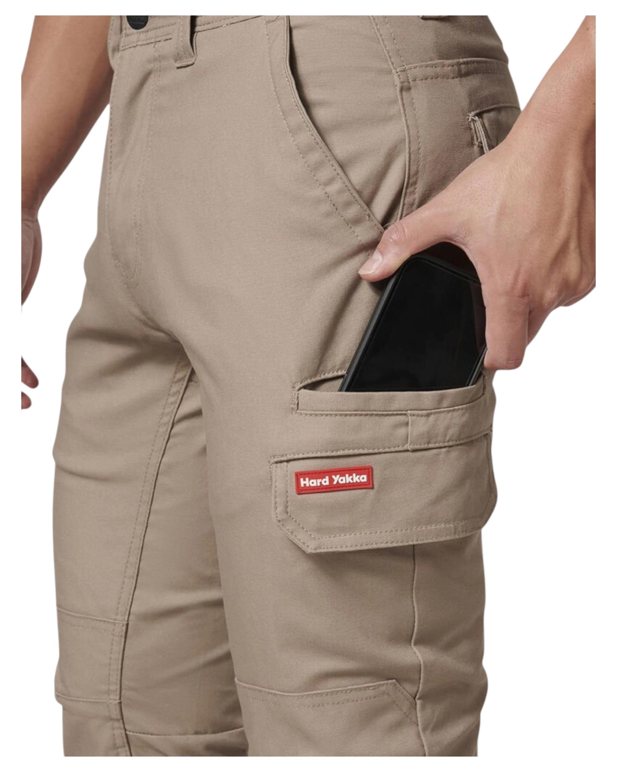 9 Hard Yakka Mens 3056 Stretch Canvas Cargo Pants Desert DESERT, 9 of 10