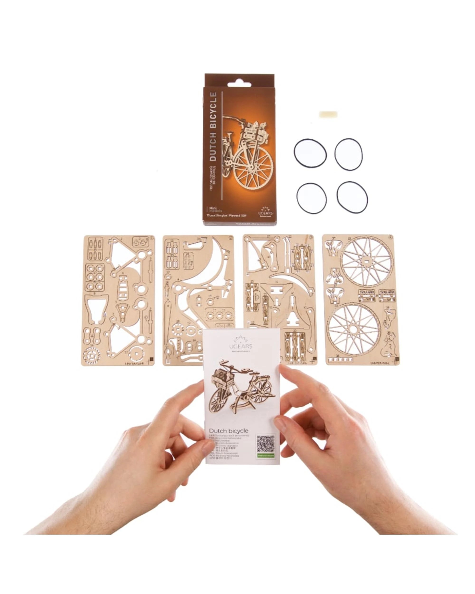 6 UGears Dutch Bicycle Model Kit, 6 of 7