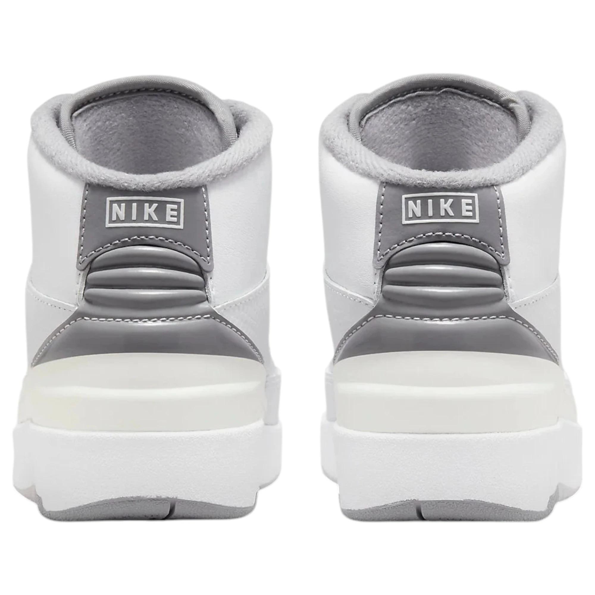5 Nike Kids Air Jordan 2 Retro White/ Grey Athletic Shoes White/grey, 5 of 8