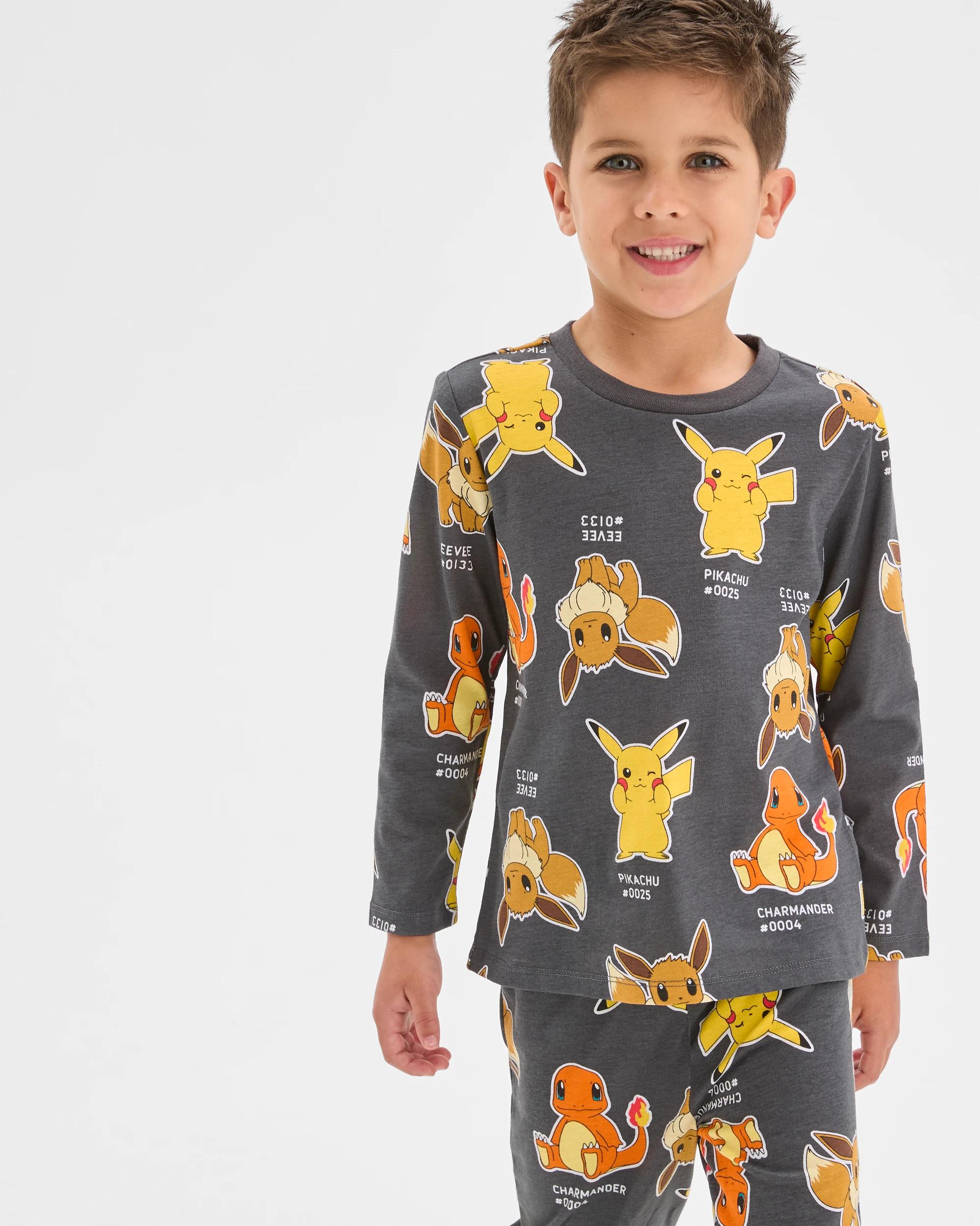 2 Pokemon Younger Boys Top & Pants Knit Pyjama Set POKEMON, 2 of 7