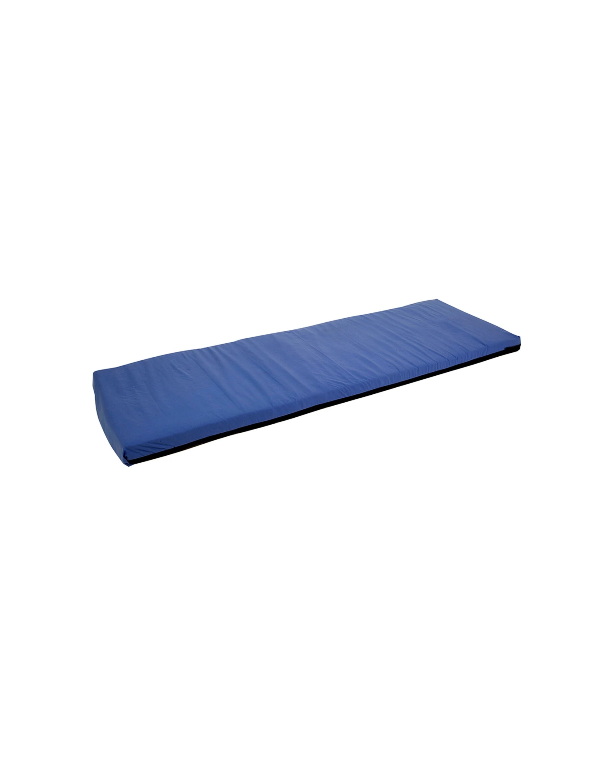 1 Wildtrak Open Cell Single Camp Mat 50mm Foam Polycotton Liner - Blue, 1 of 2