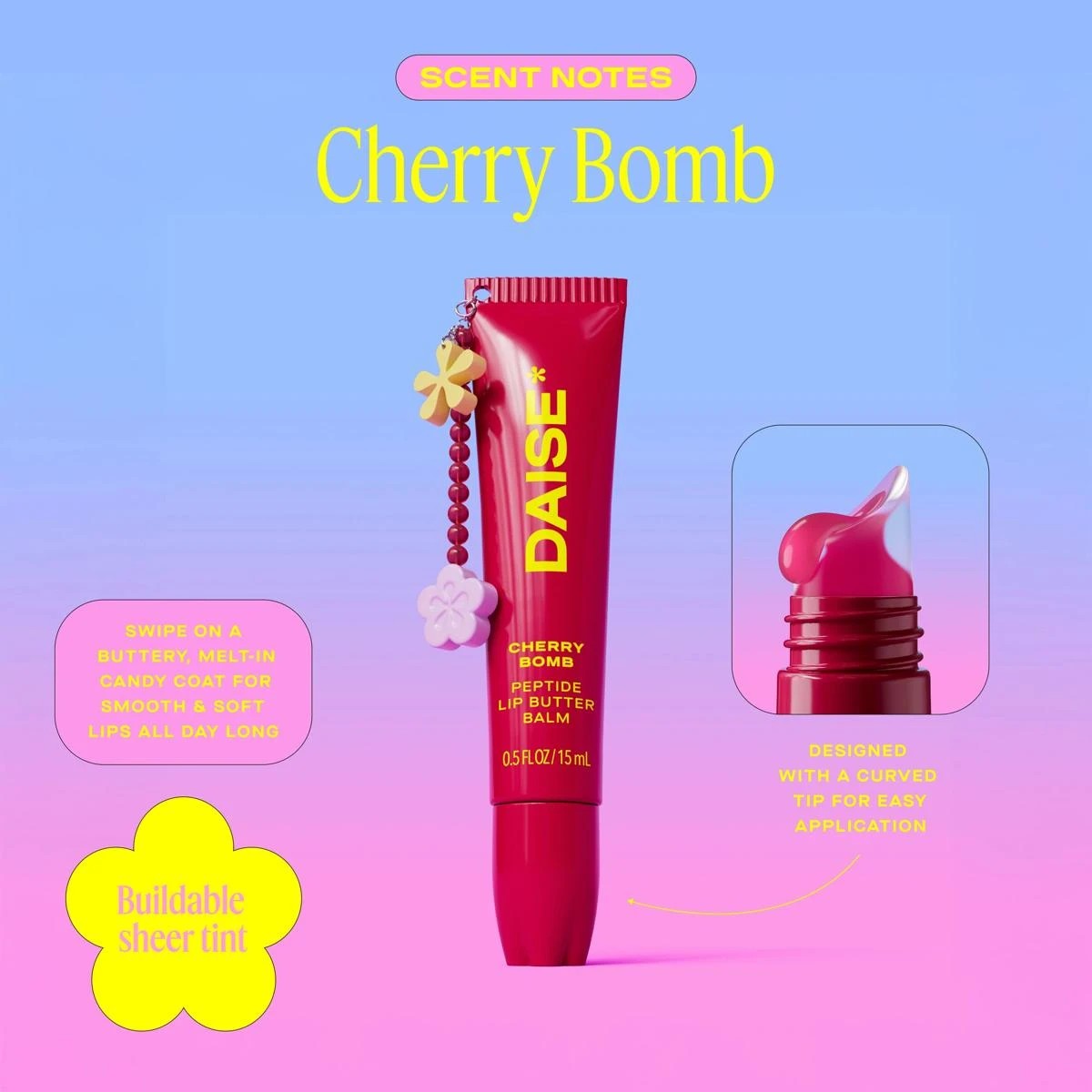 6 DAISE Peptide Lip Butter Balm 15ml - Cherry Bomb, 6 of 10