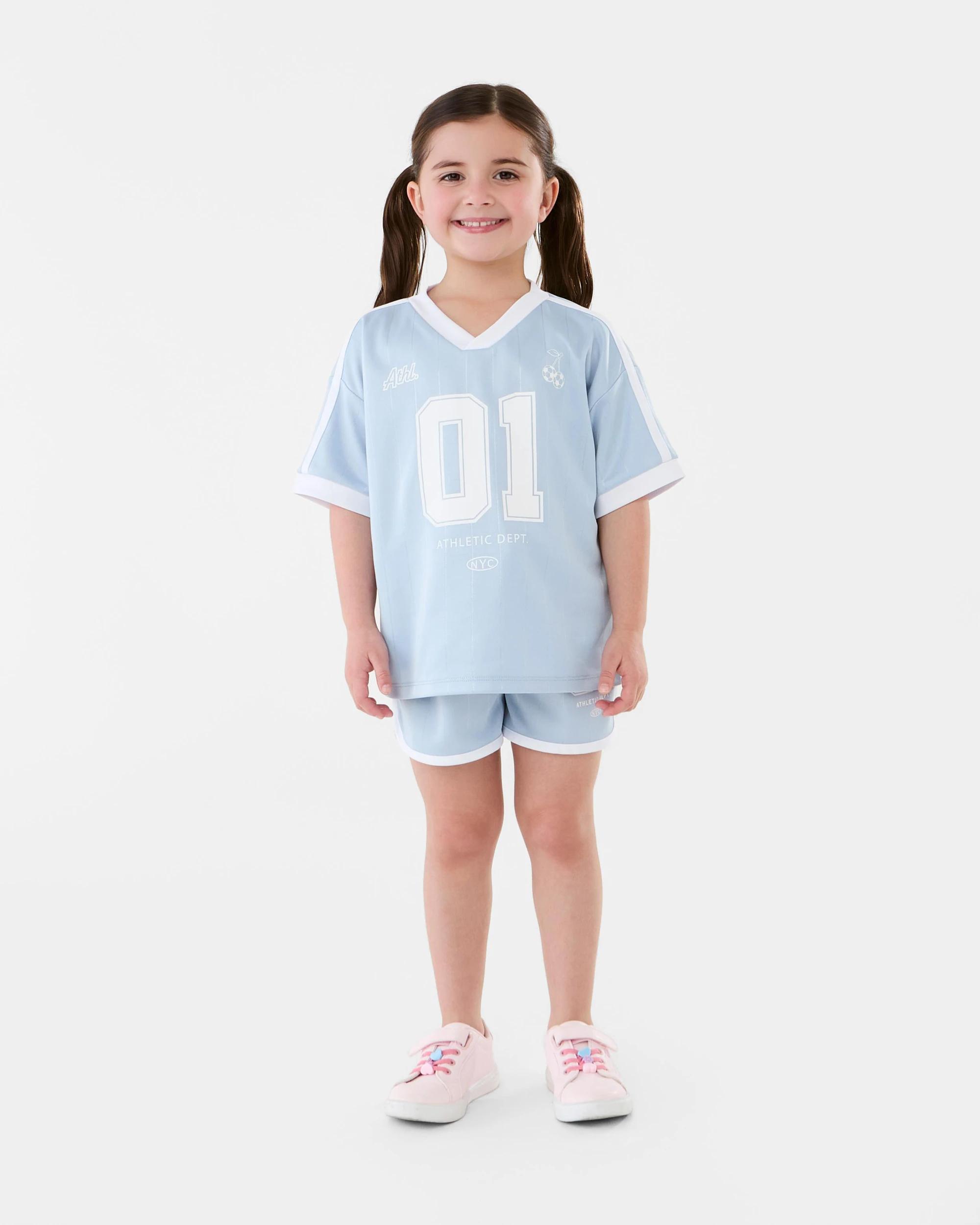 5 Mesh Sporty Shorts Blue Typo, 5 of 6