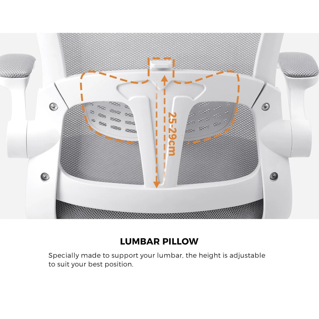 5 Oikiture Mesh Office Chair Fabric
 - White, 5 of 10